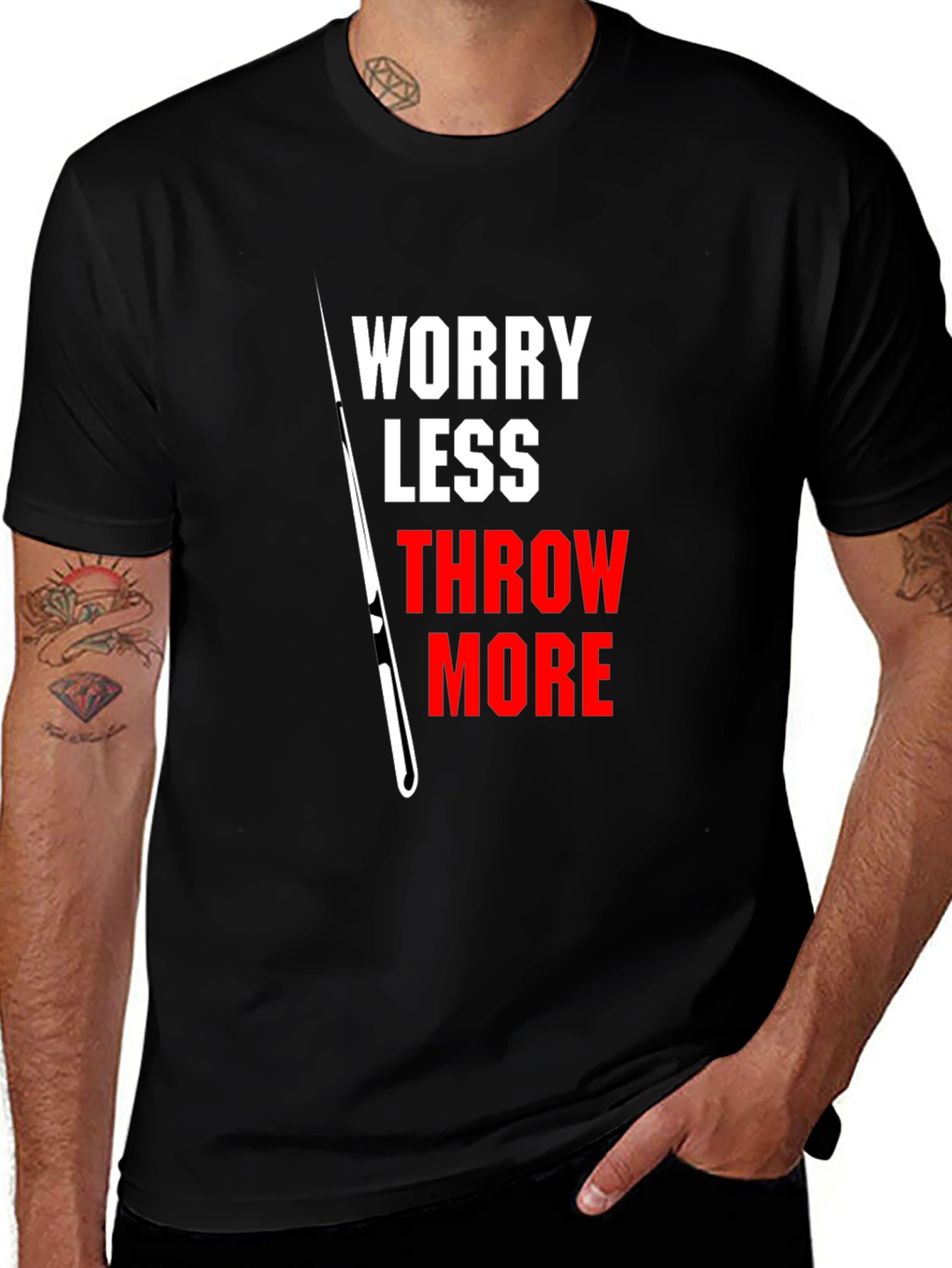 Worry Less Throw More Graphic T-Shirt