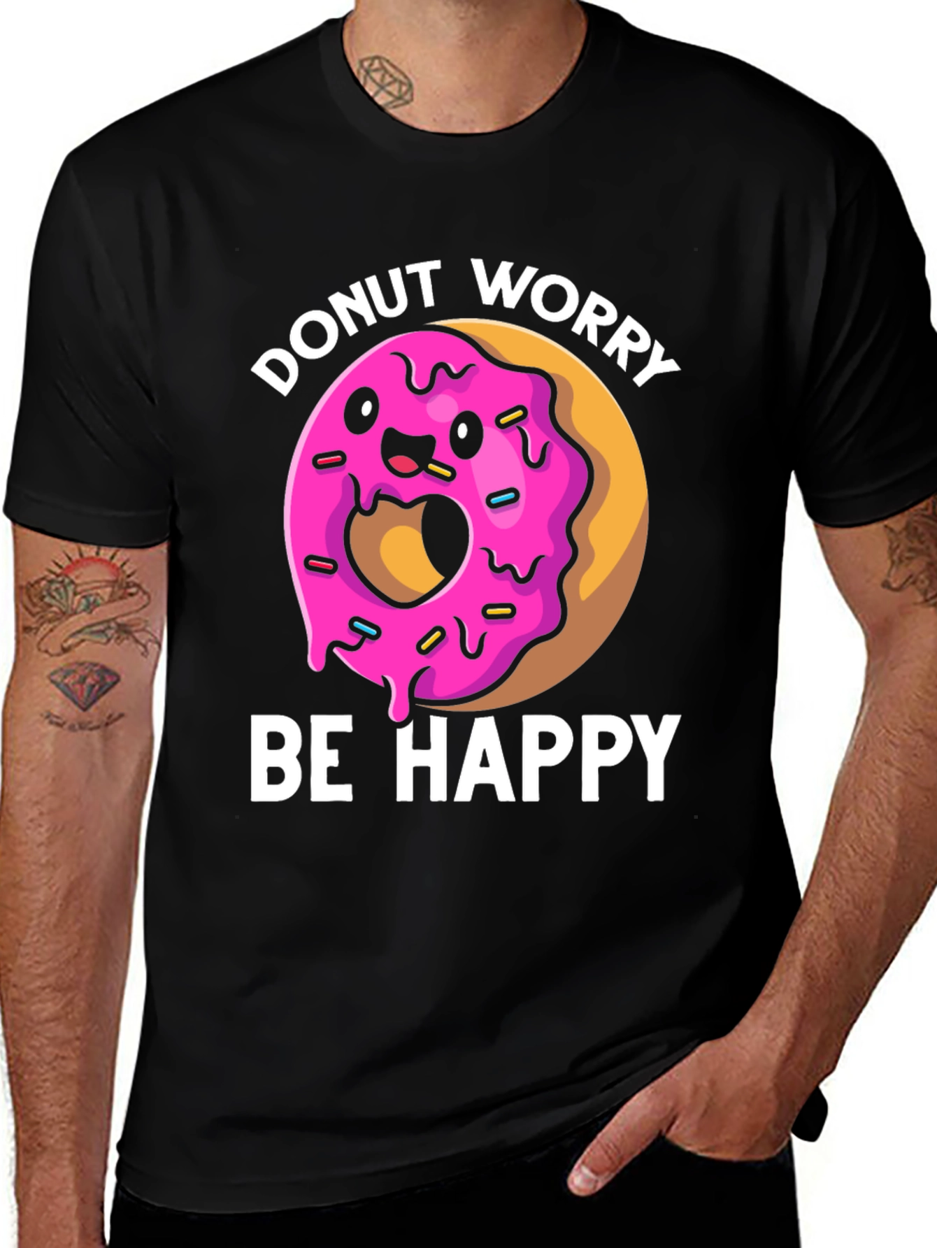 Variant 10 of Donut Worry Be Happy Graphic Tee