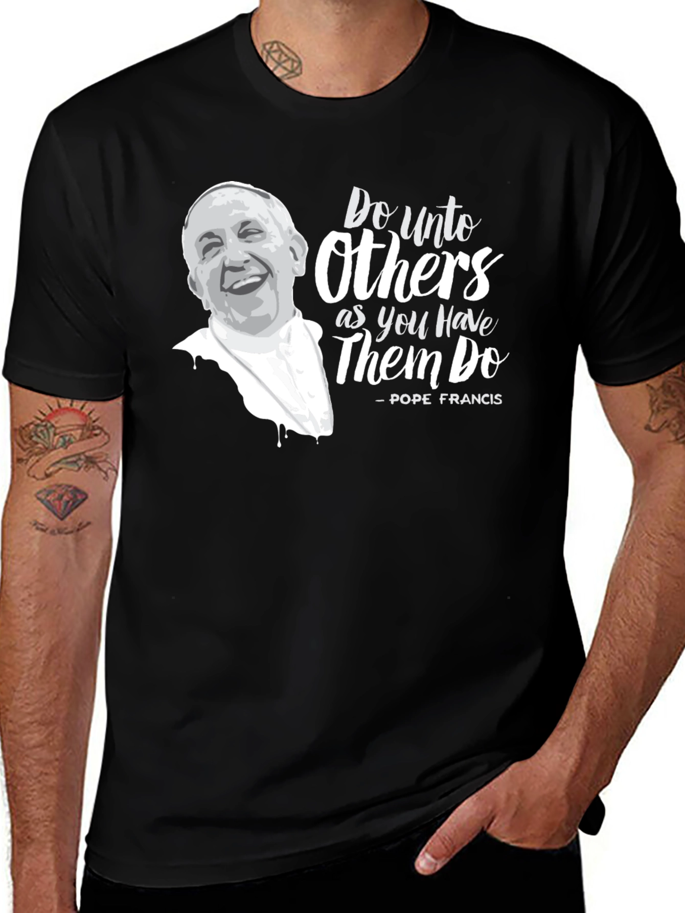 Pope Francis T-Shirt - Do Unto Others Graphic Tee
