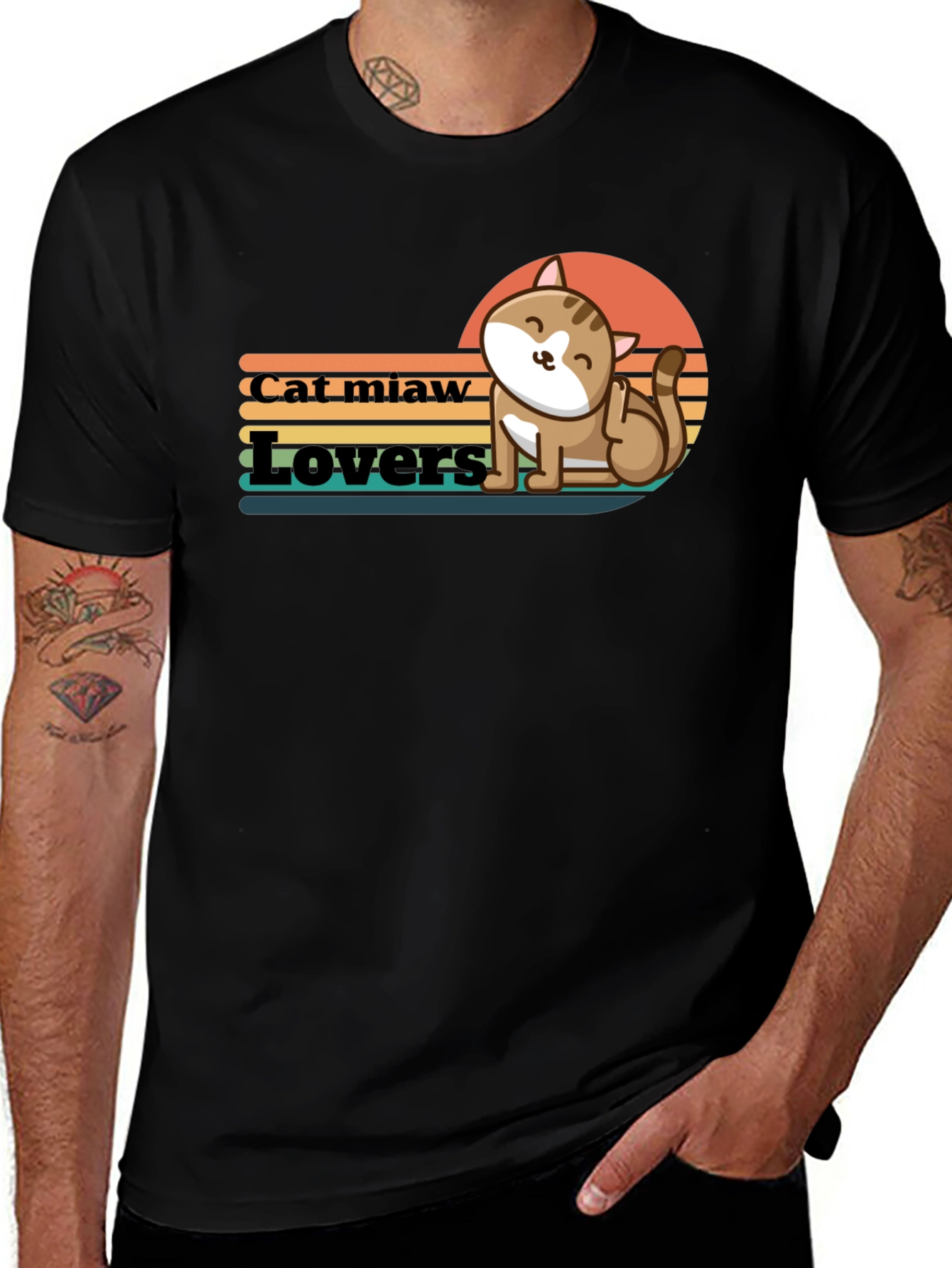 Variant 22 of Cat Miaw Lovers Graphic Tee