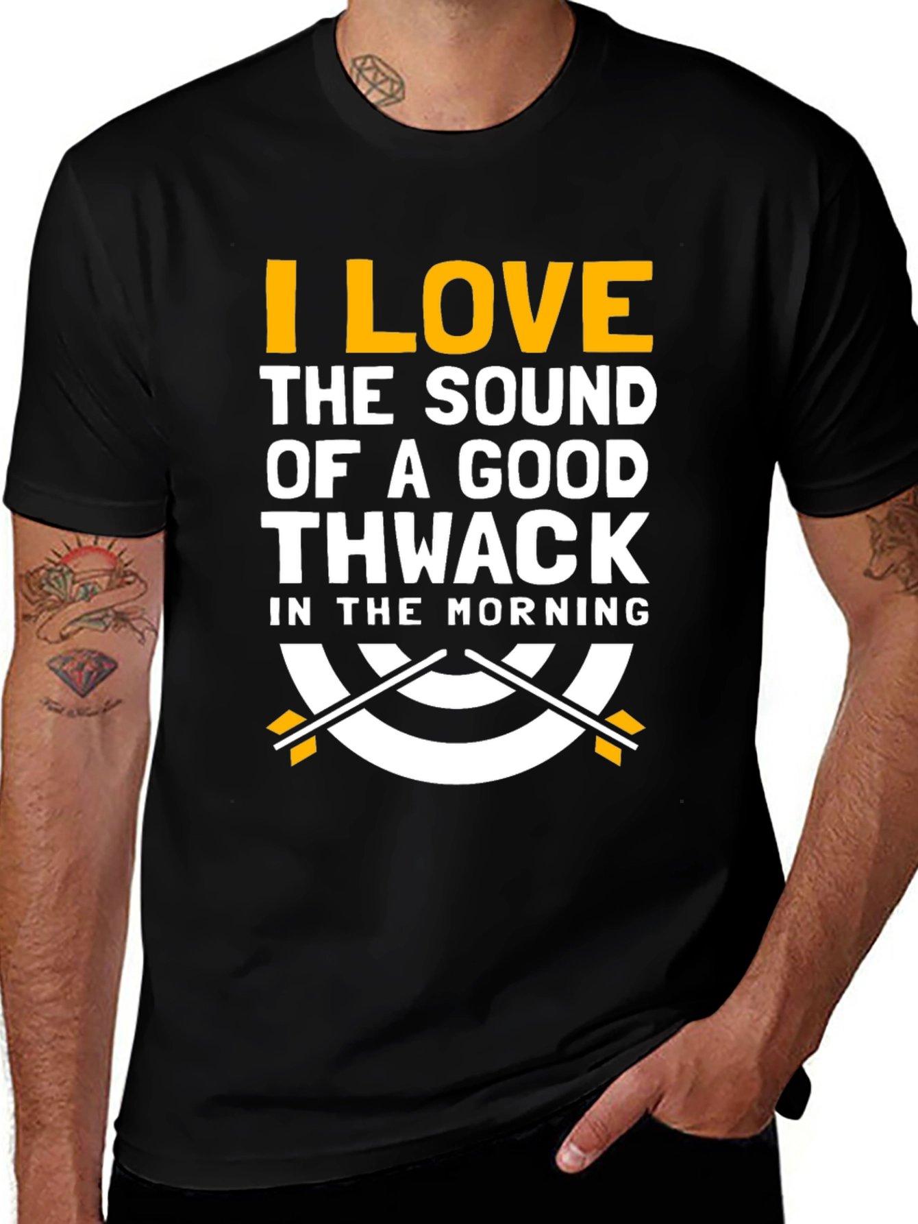Variant 12 of Archery Humor T-Shirt - I Love the Sound of a Good Thwack