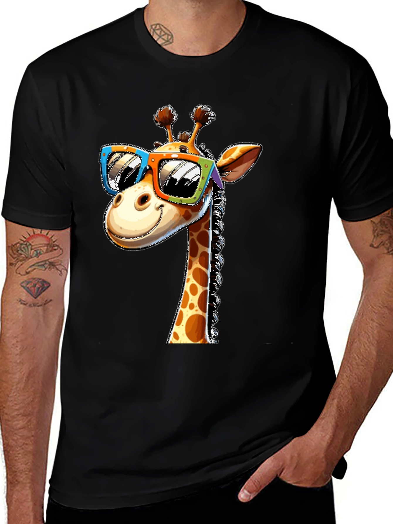 Variant 5 of Cool Giraffe Graphic Tee