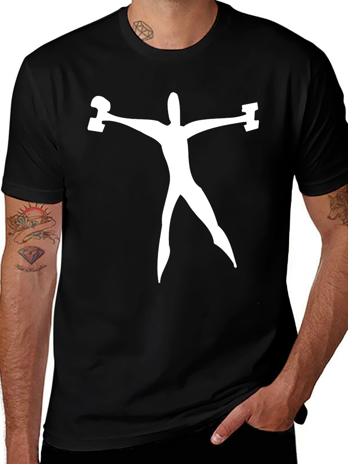 Variant 20 of Weightlifting Man Graphic Tee - Black