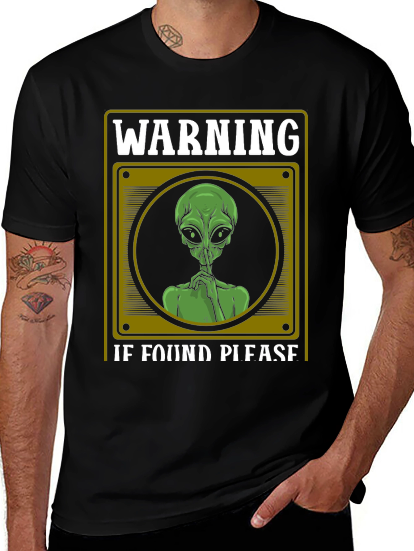 Variant 22 of Warning Alien Graphic T-Shirt