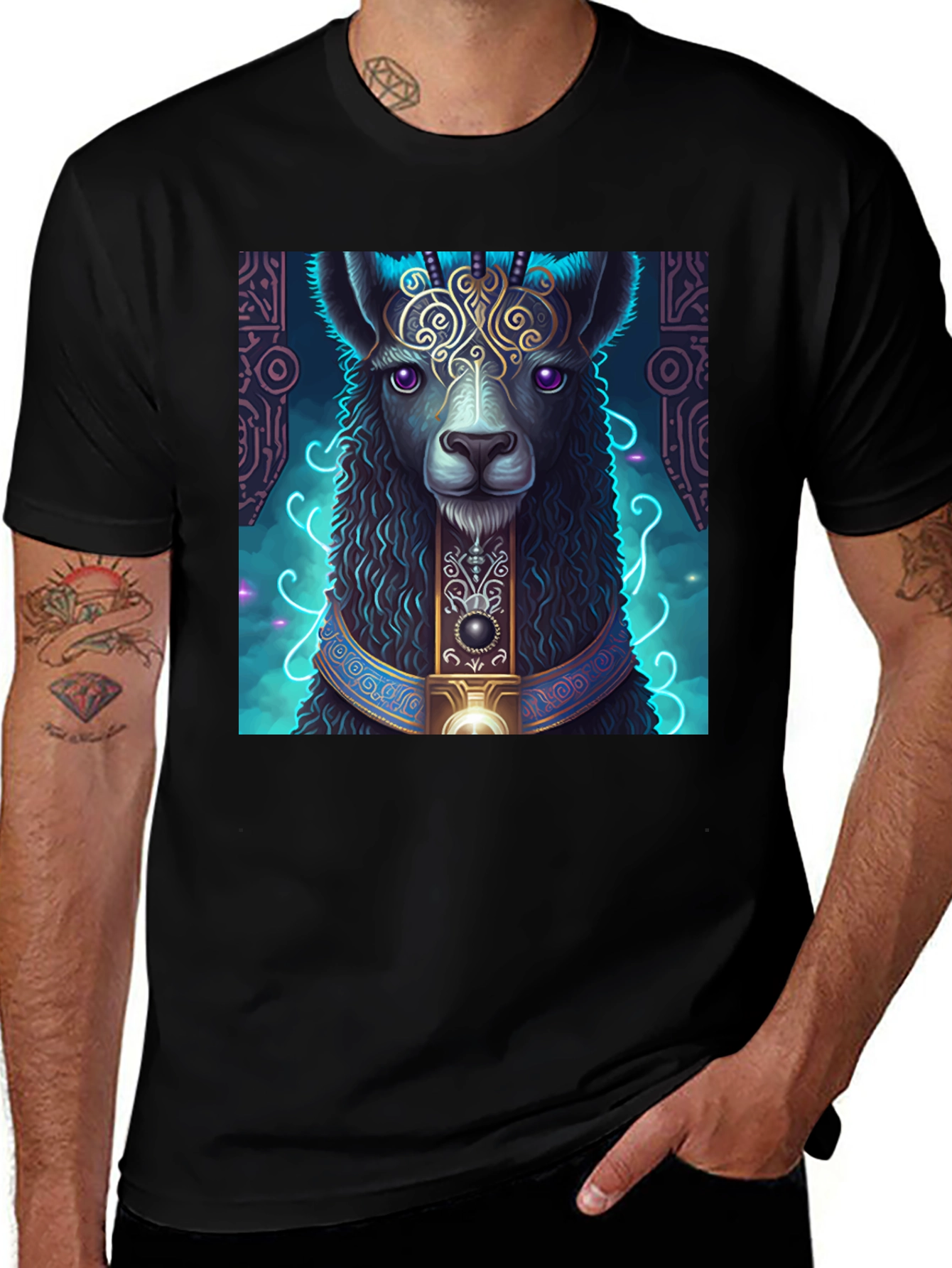 Variant 10 of Mystical Llama Graphic Tee