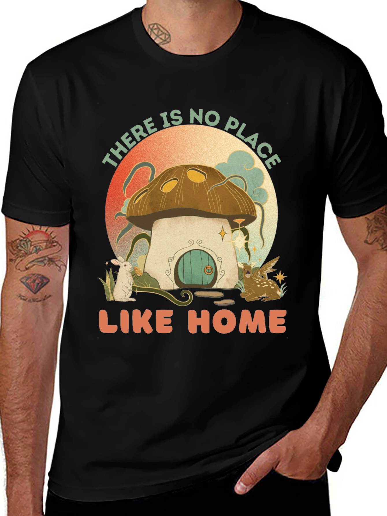 Variant 7 of Mushroom Home T-Shirt - There is No Place Like Home Tee