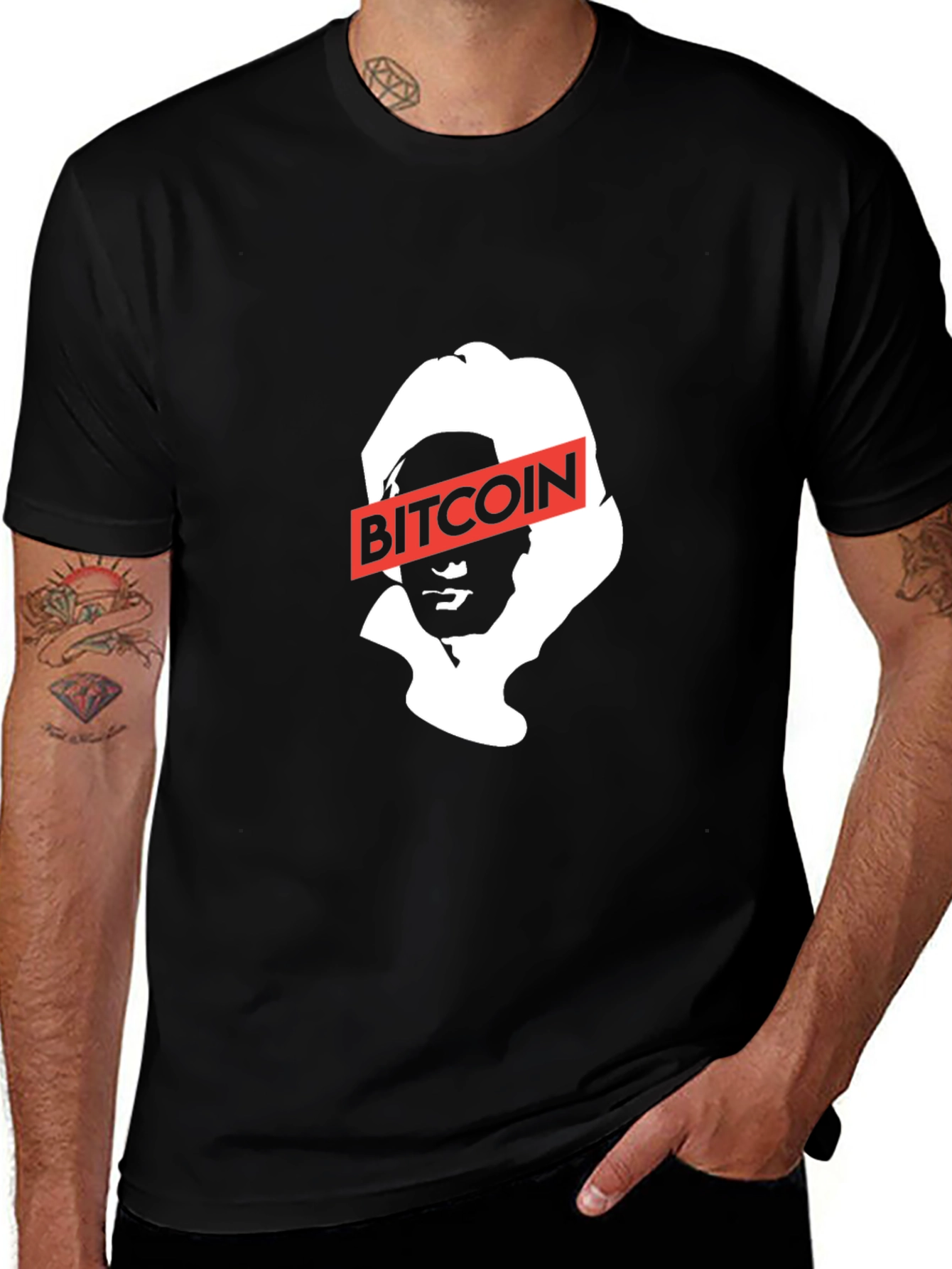 Variant 23 of Bitcoin Satoshi Nakamoto Black Graphic Tee
