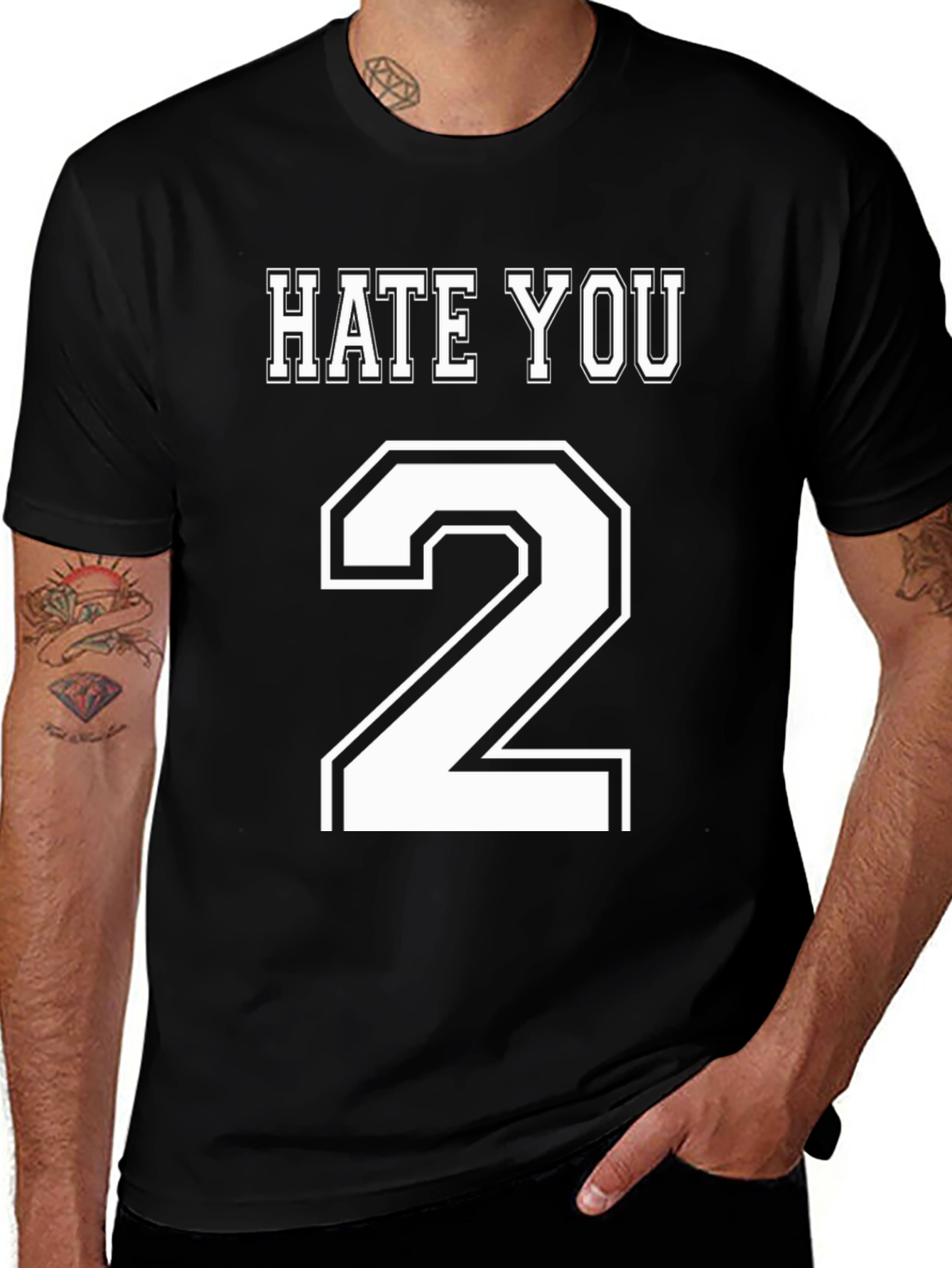 Variant 18 of Hate You 2 T-Shirt - Men's Black Graphic Tee