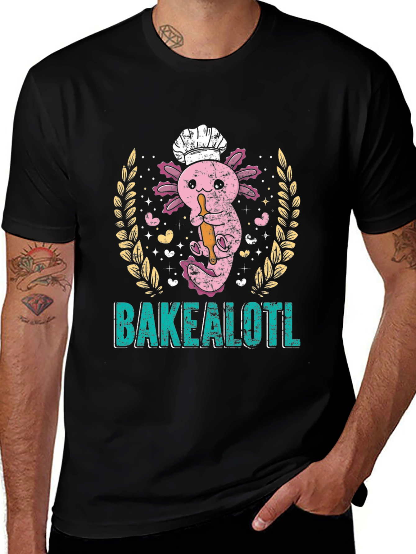 Variant 14 of Bakealotl Chef Axolotl T-Shirt