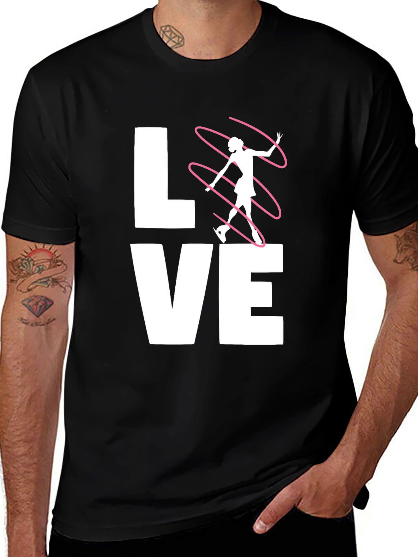 Variant 17 of Figure Skating LOVE Graphic Tee - Black