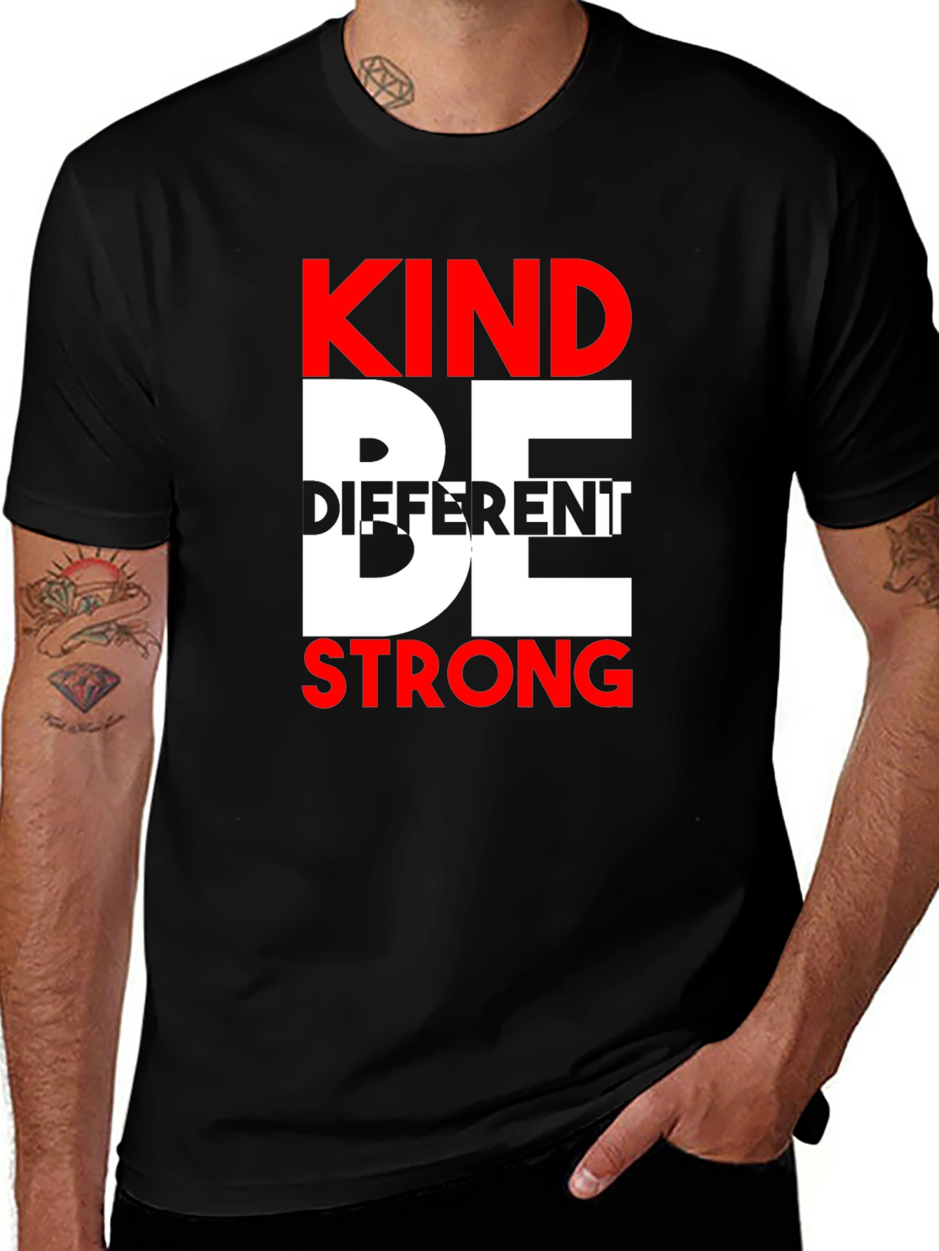 Kind, Be Different, Strong Graphic T-Shirt