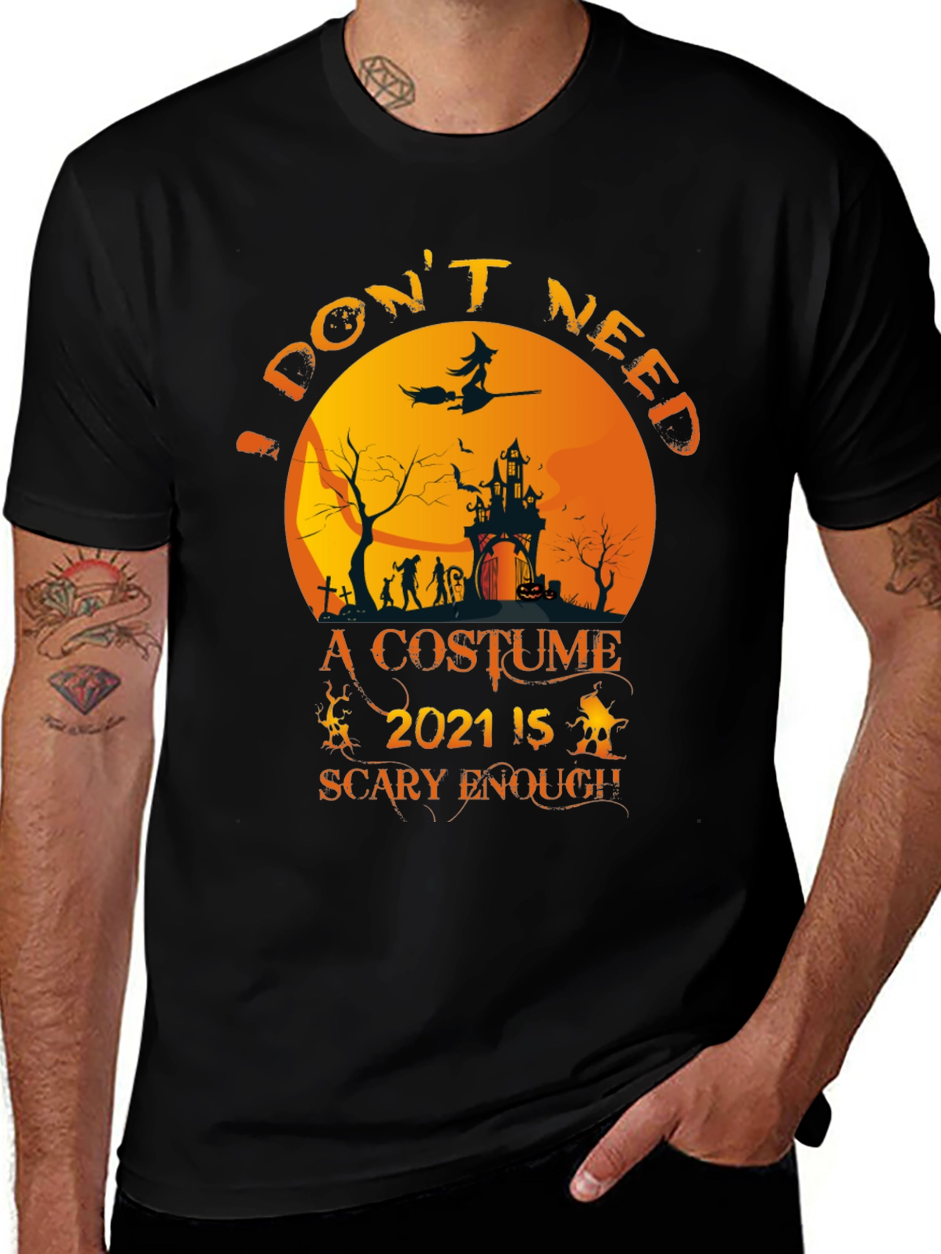 Variant 25 of Halloween 2021 Scary Enough T-Shirt