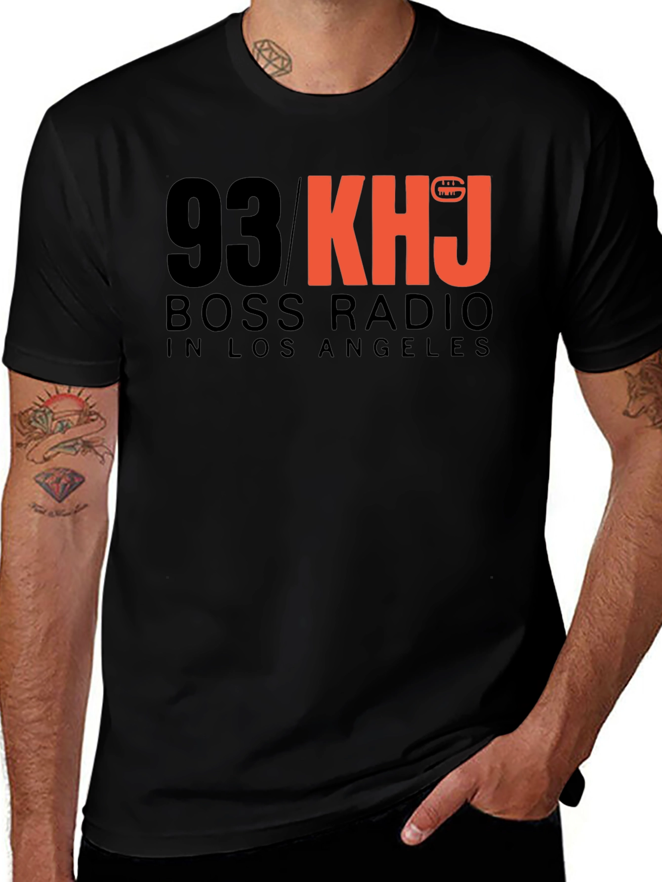 93 KHJ Boss Radio Black T-Shirt