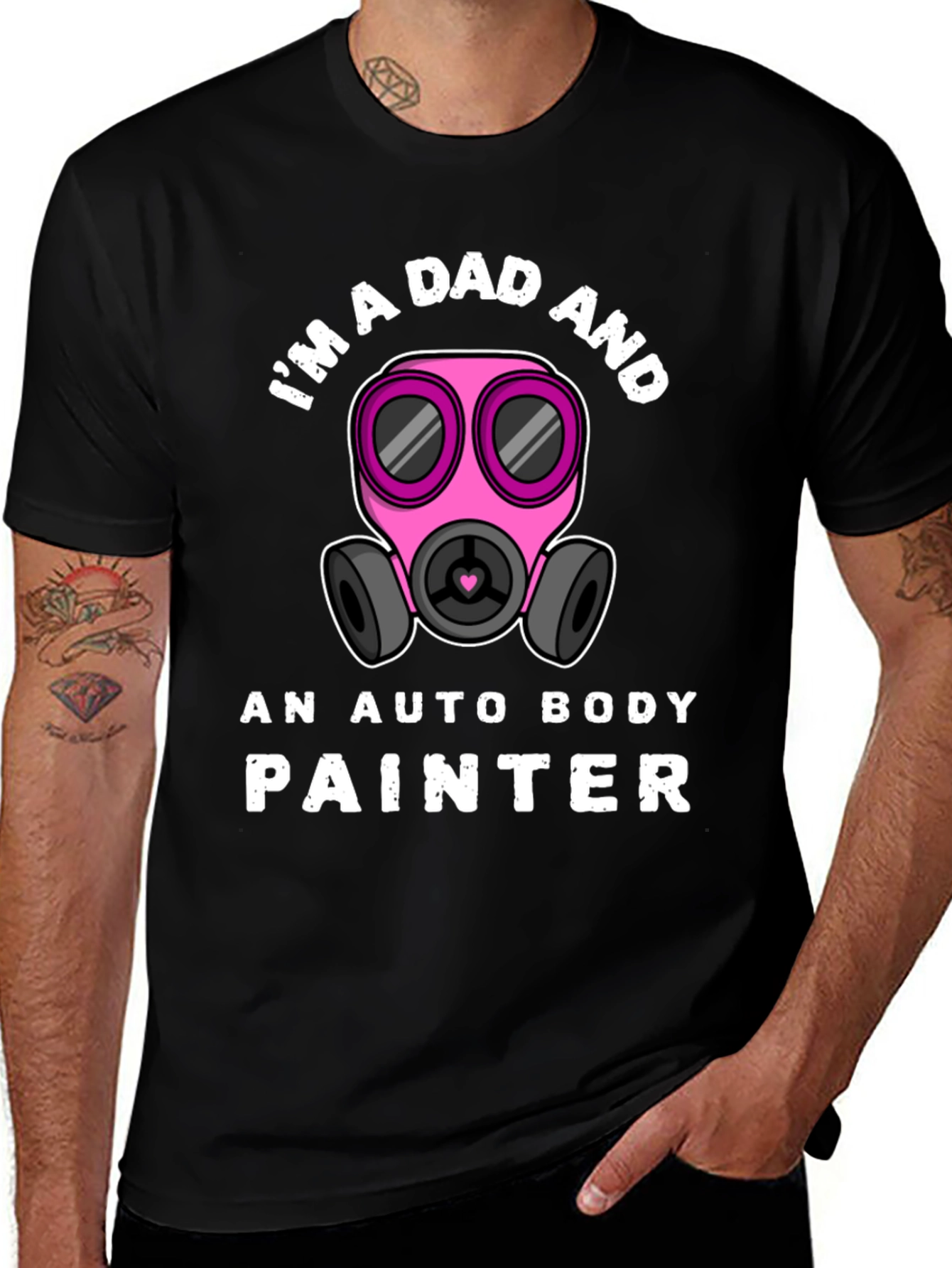 Variant 17 of I'm a Dad and Auto Body Painter T-Shirt