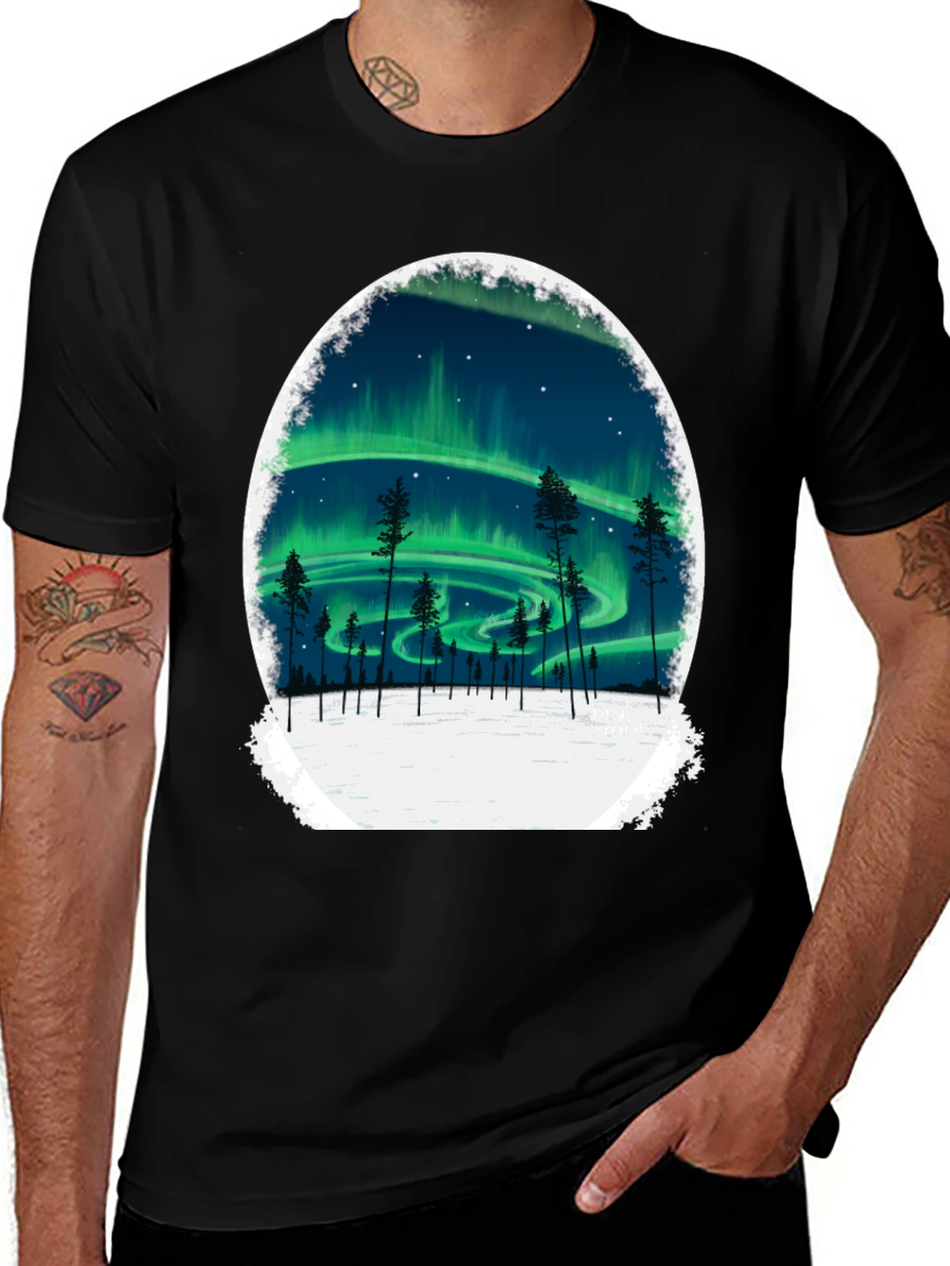 Aurora Borealis Graphic T-Shirt