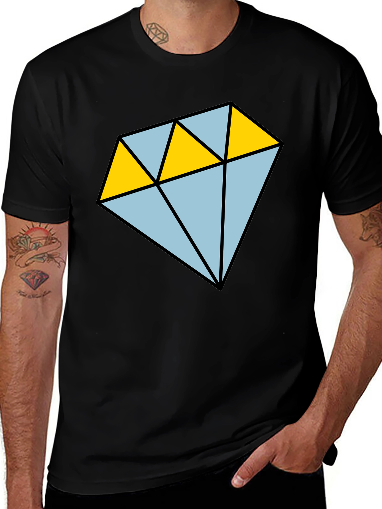 Variant 20 of Diamond Graphic T-Shirt - Casual Men's Tee