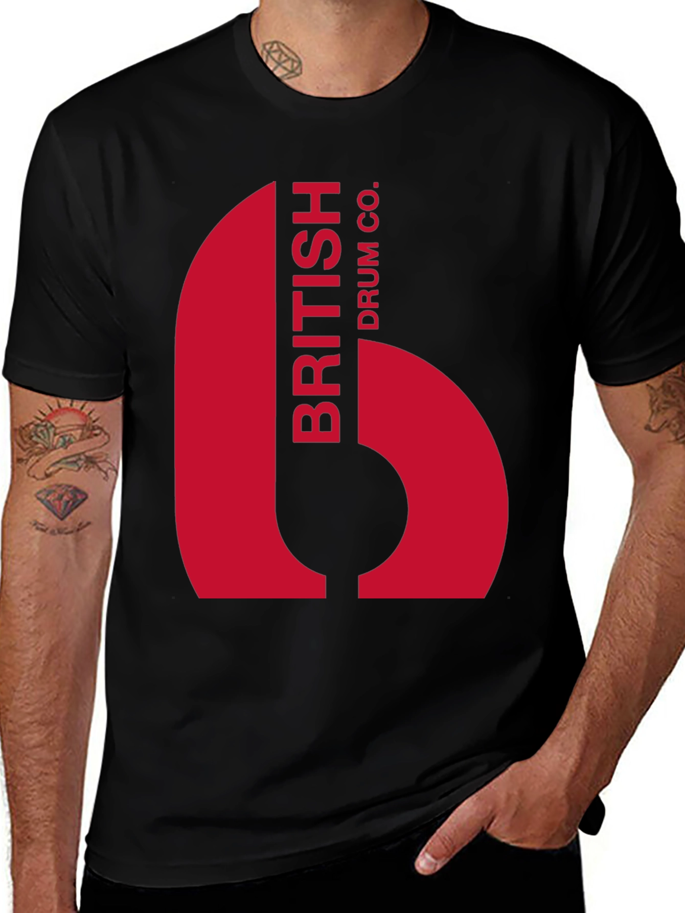 Variant 19 of British Drum Co. Graphic Tee - Black