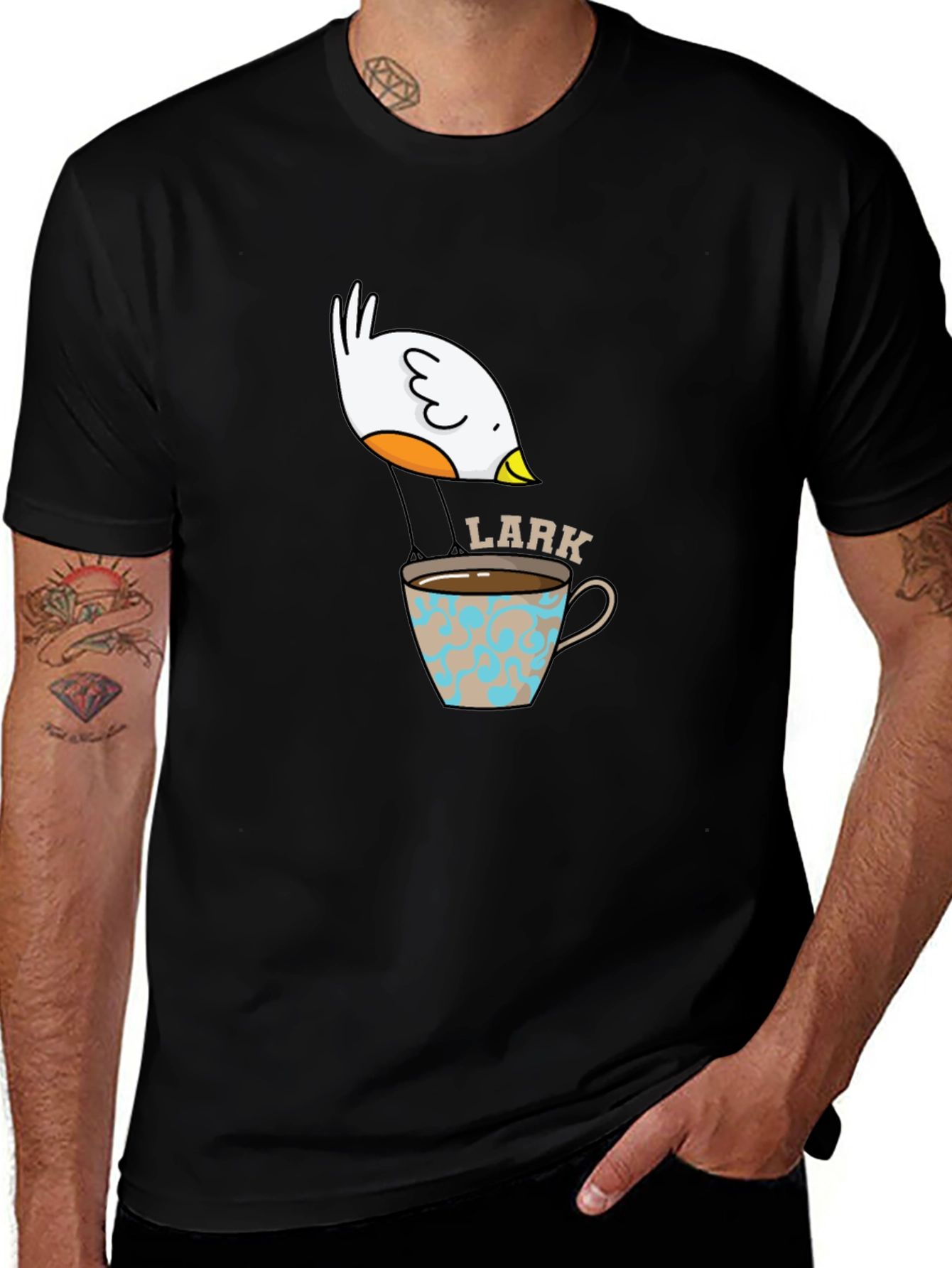 Variant 20 of Lark in a Cup T-Shirt - Soft Cotton Bird Lover Tee
