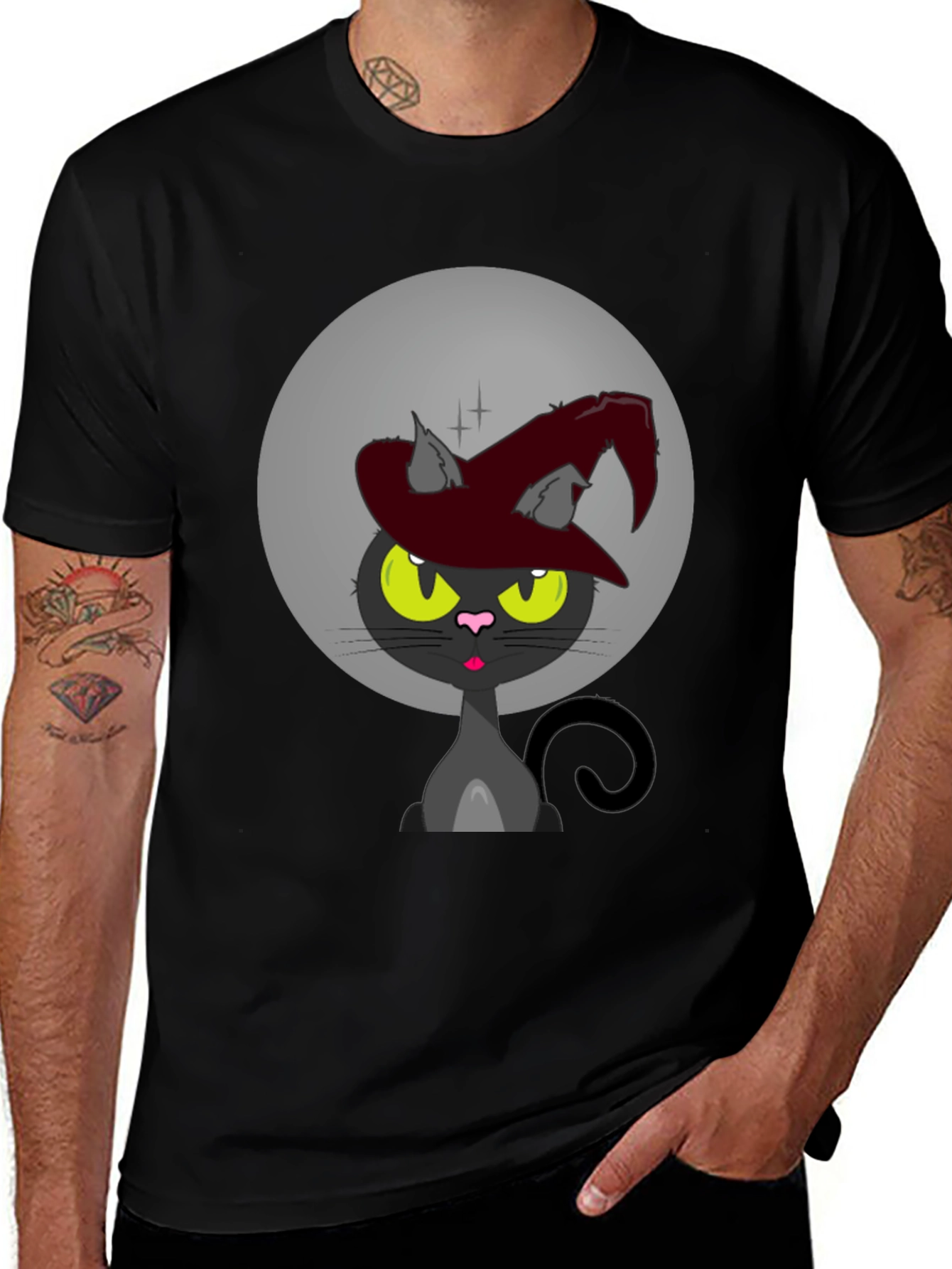 Halloween Cat Witch T-Shirt