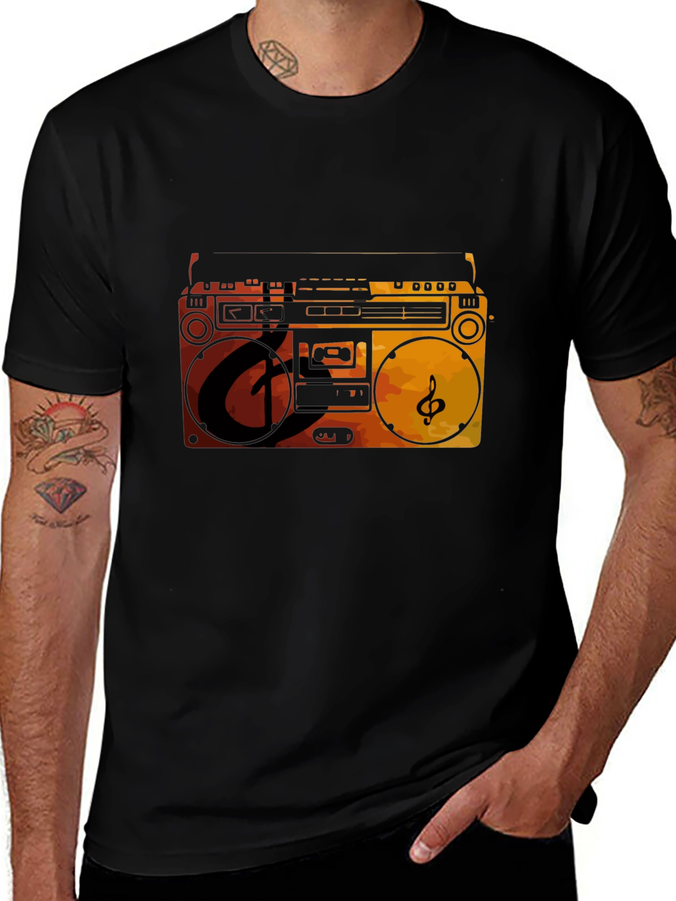Variant 13 of Retro Boombox T-Shirt - Music Lover's Tee