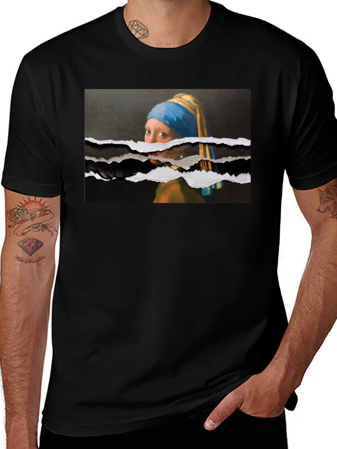 Variant 6 of Girl With a Pearl Earring Graphic T-Shirt