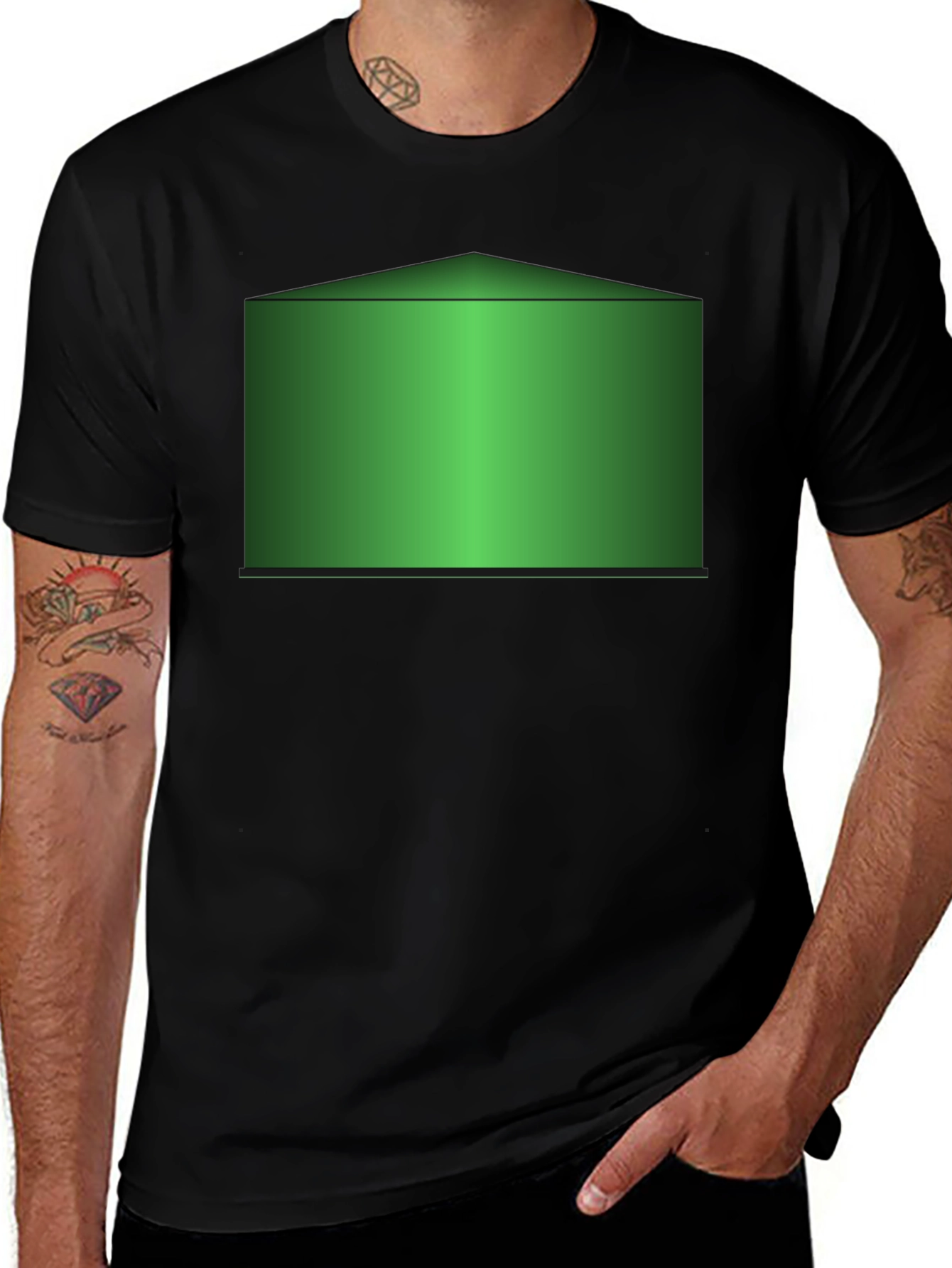 Variant 18 of Green Reservoir Graphic Black T-Shirt