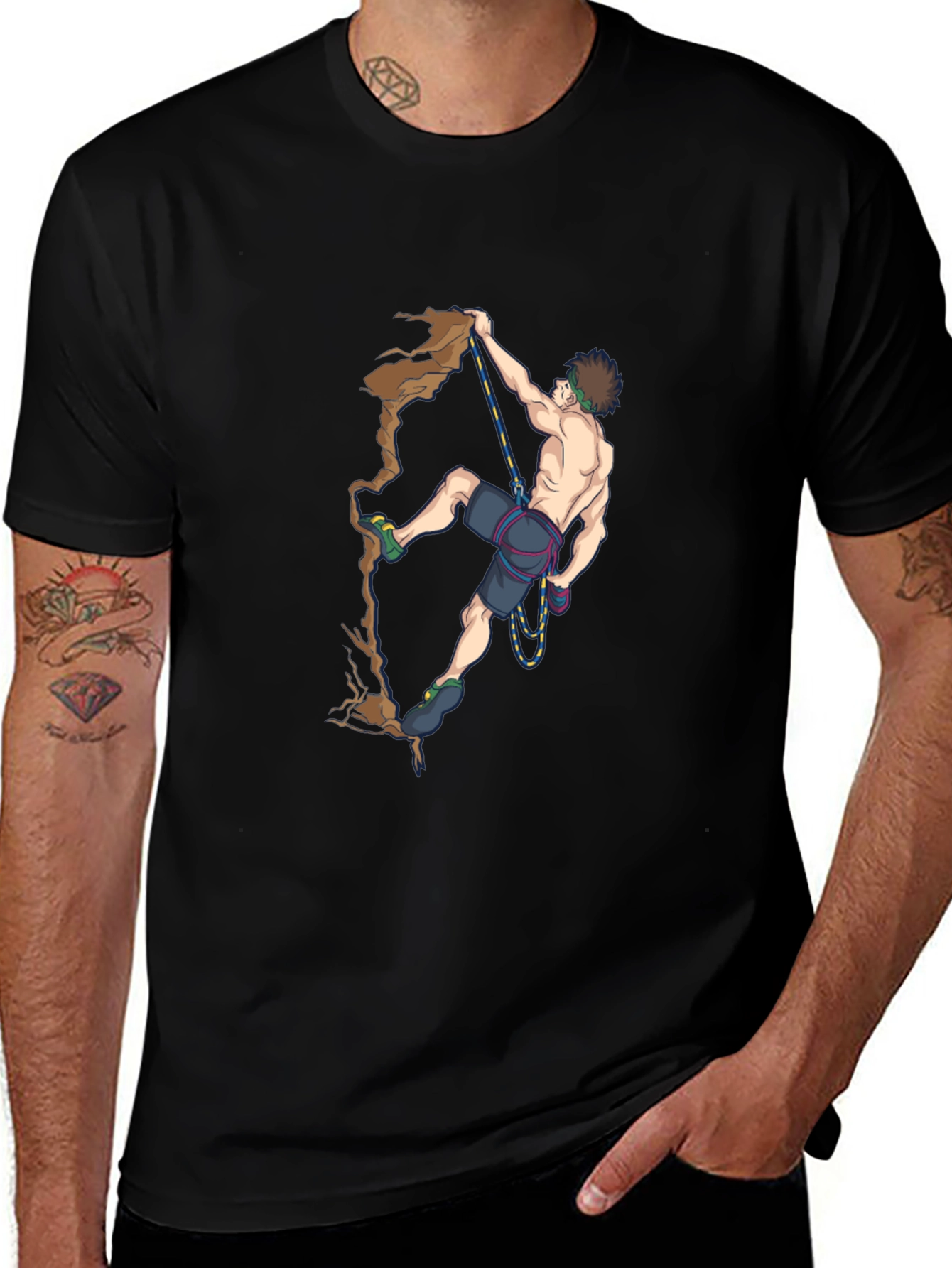 Climber Graphic Tee - Rock Climbing Design