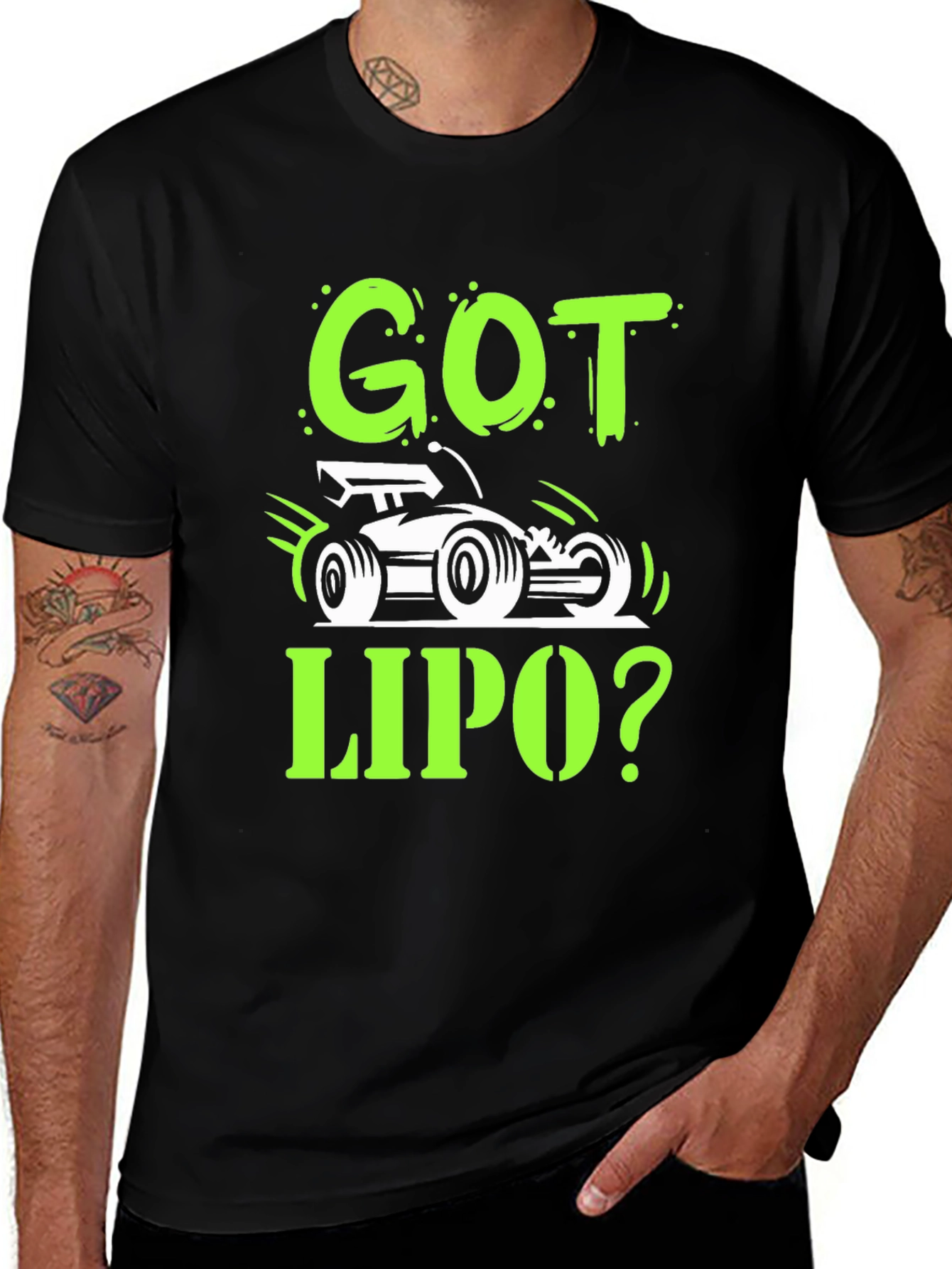 Got LiPo? RC Car Enthusiast Black T-Shirt