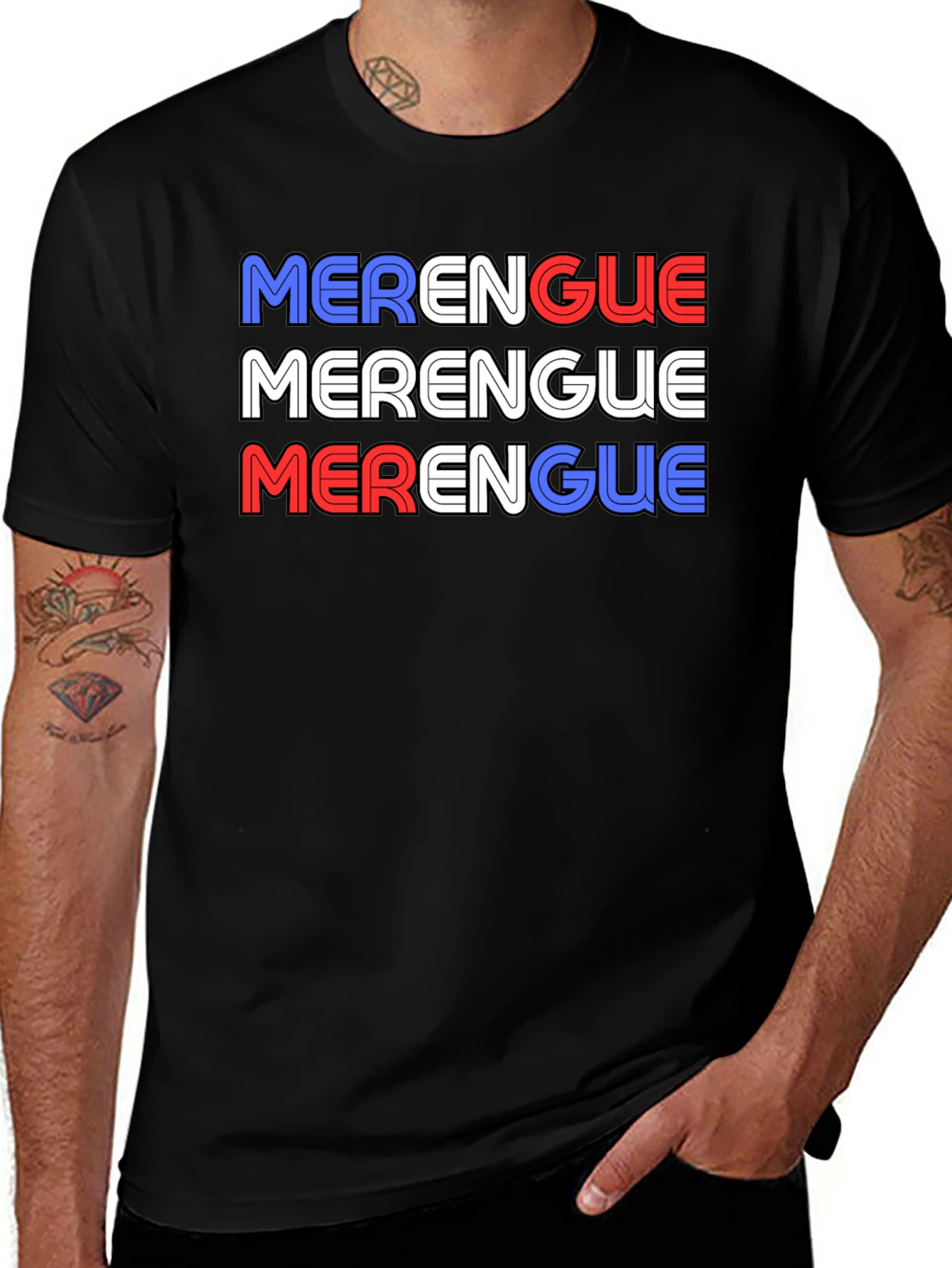 Variant 15 of Merengue Text Graphic Tee - Cool Casual T-Shirt