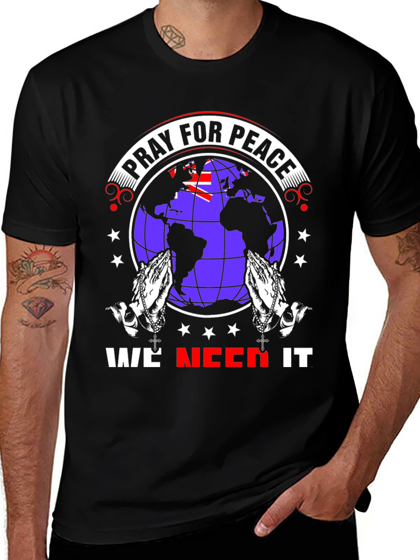 Variant 19 of Pray for Peace Graphic T-Shirt