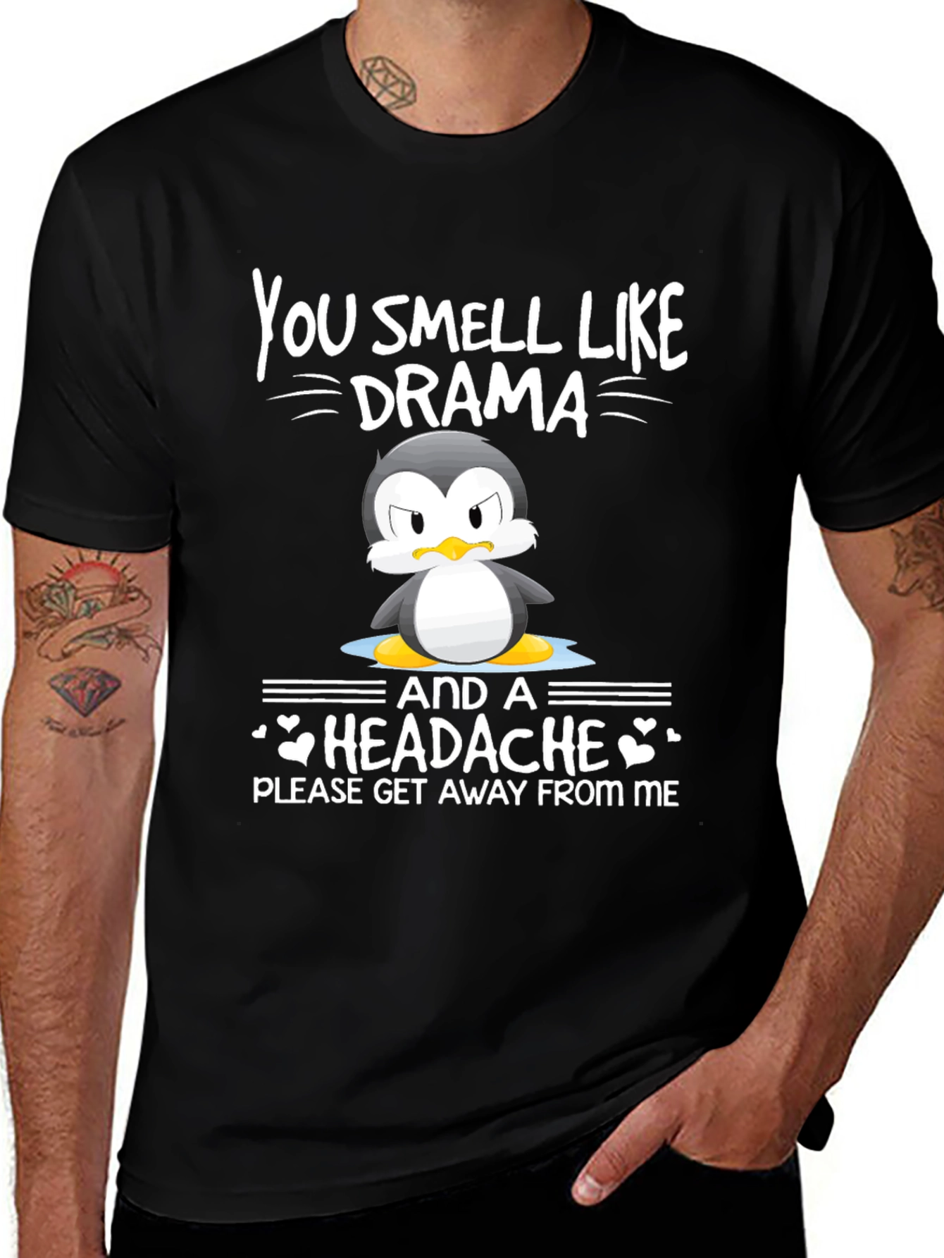 Variant 27 of Drama Penguin Graphic Tee - Get Away From Me Shirt