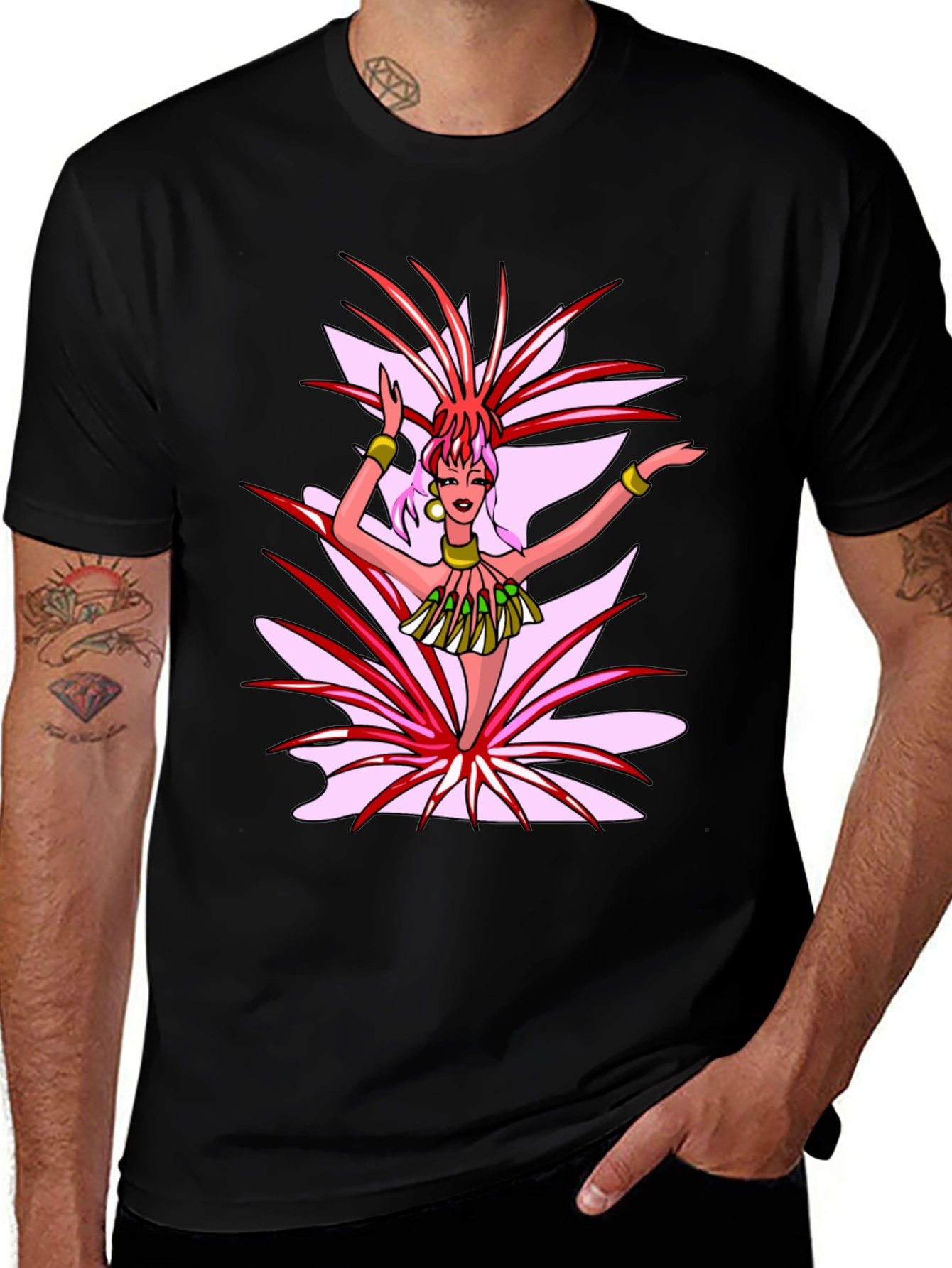 Variant 26 of Carnival Dancer Graphic T-Shirt - Black