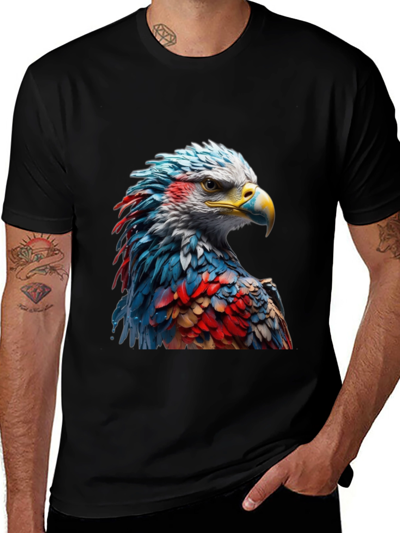 Variant 25 of Patriotic Eagle Graphic Tee - Bold Americana Style