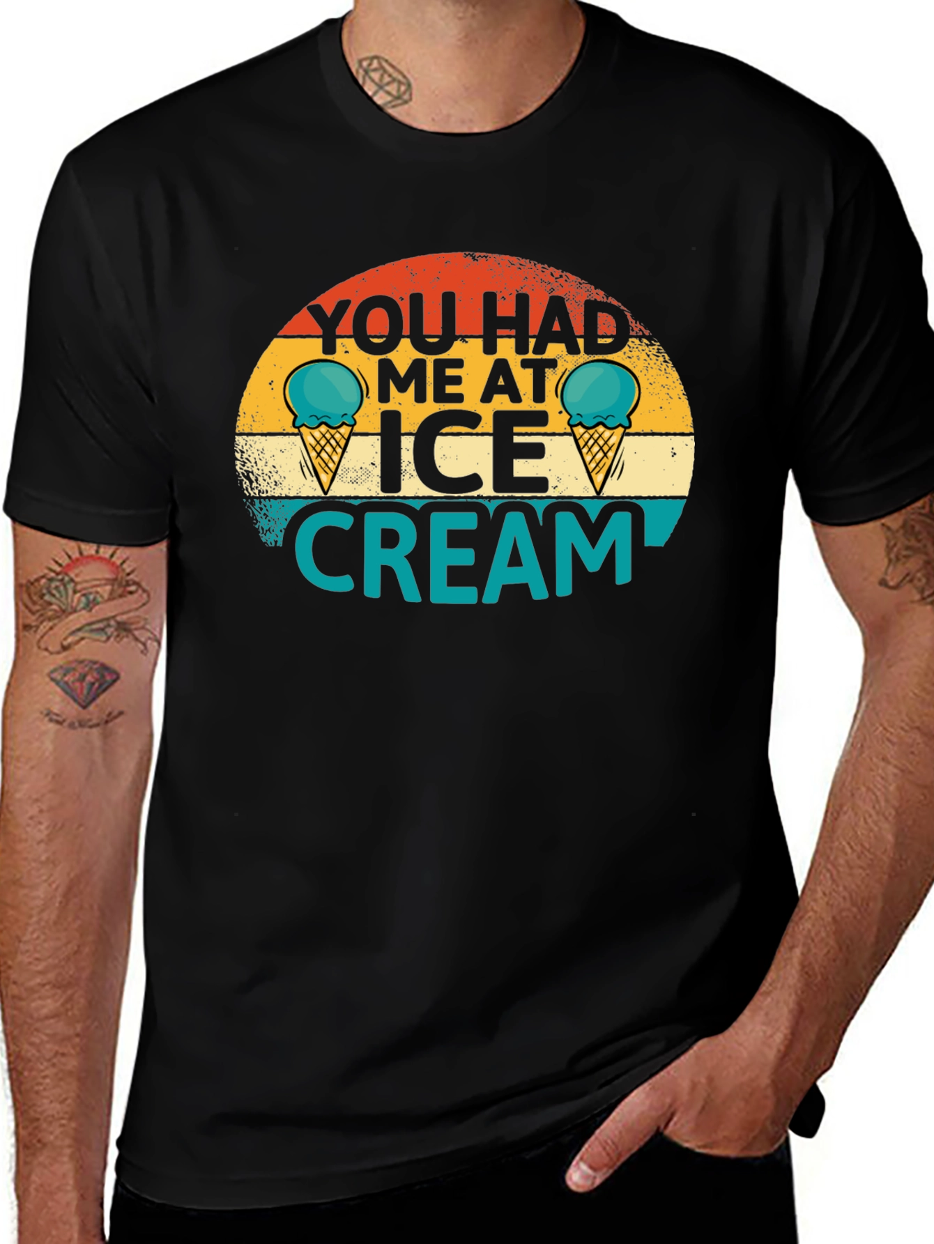 Variant 19 of You Had Me at Ice Cream Graphic Tee
