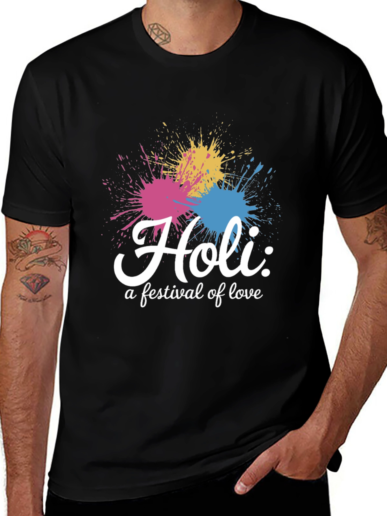 Holi Festival of Love Black T-Shirt