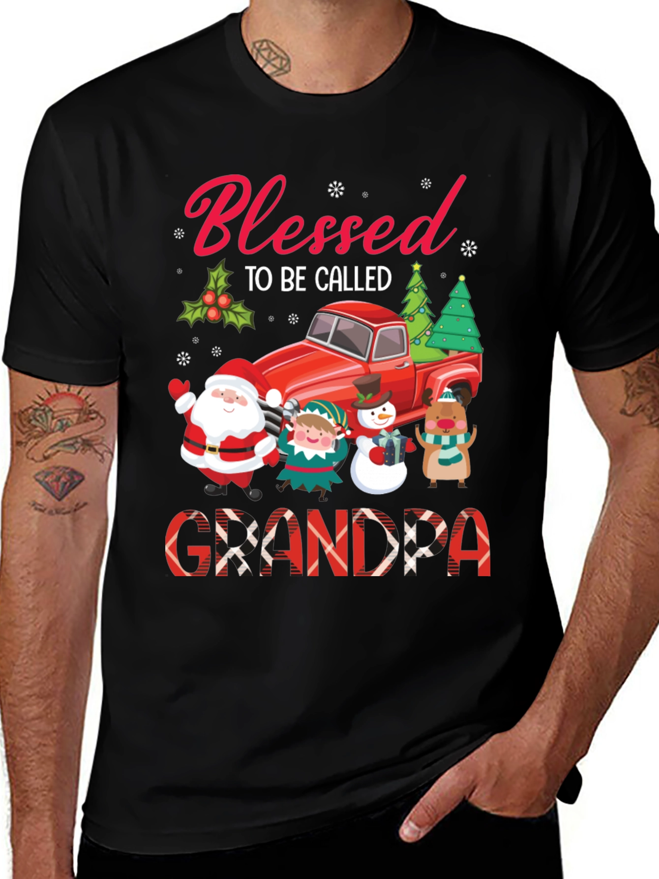 Blessed Grandpa Christmas T-Shirt