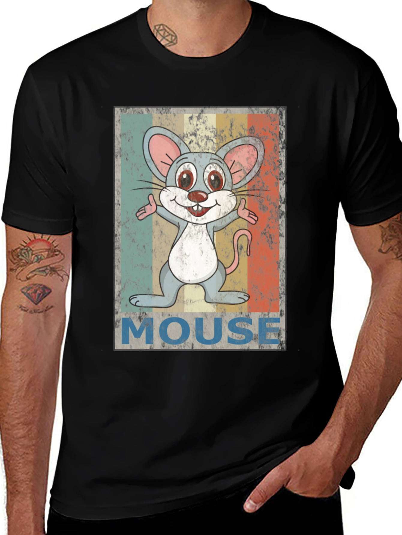 Variant 21 of Vintage Mouse Graphic T-Shirt - Classic Cartoon Tee