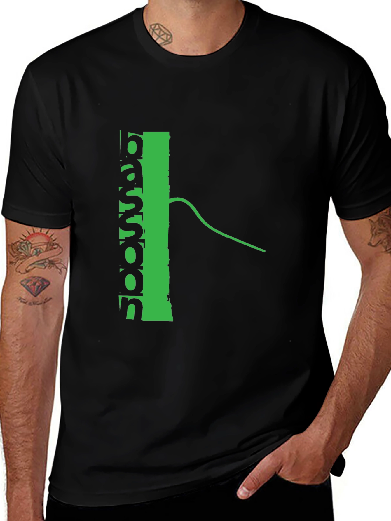 Variant 20 of Cool Green 'Aphex Twin' Black Tee