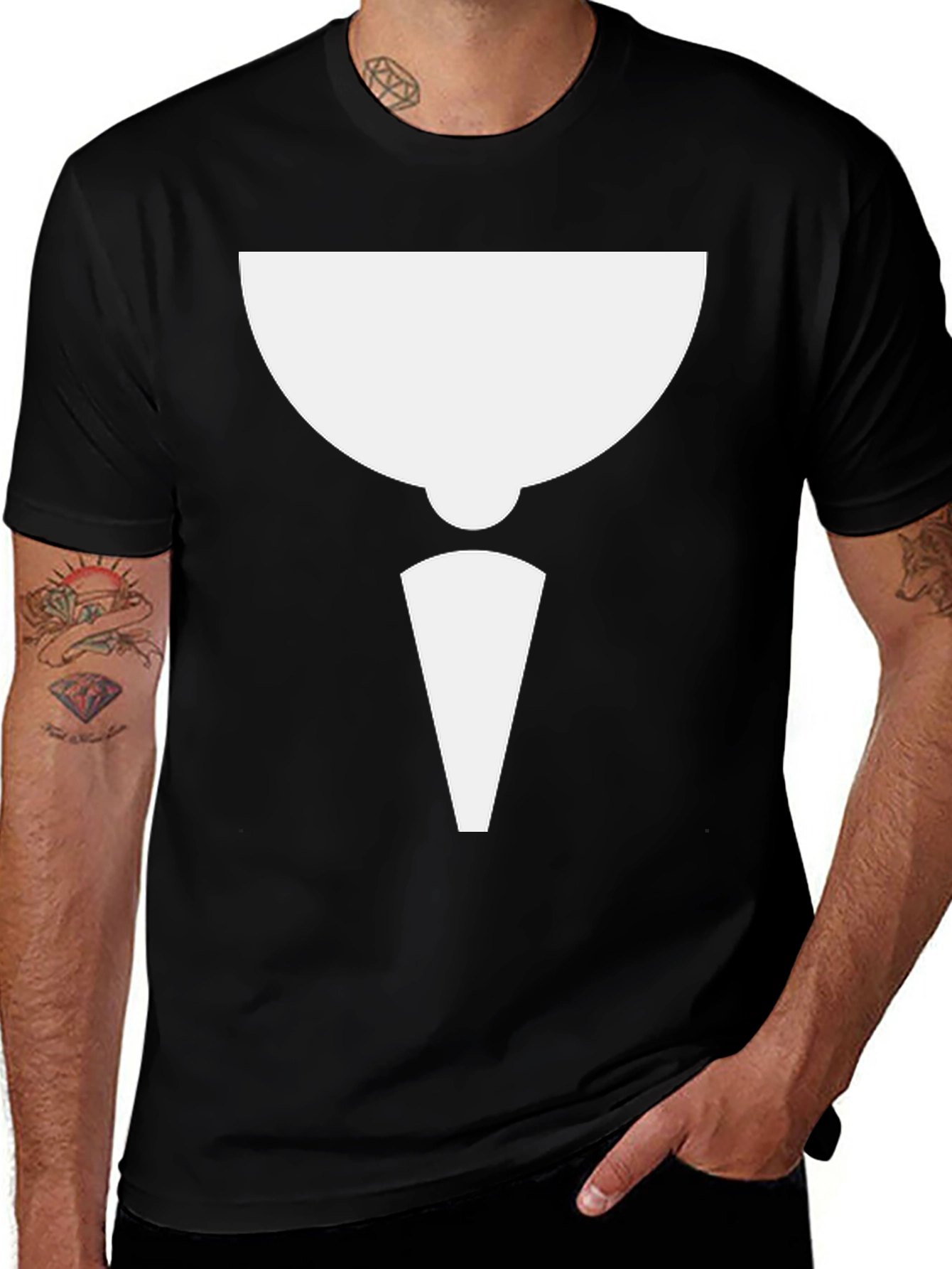 Variant 7 of Minimalist Tuxedo T-Shirt - Stylish & Unique Design