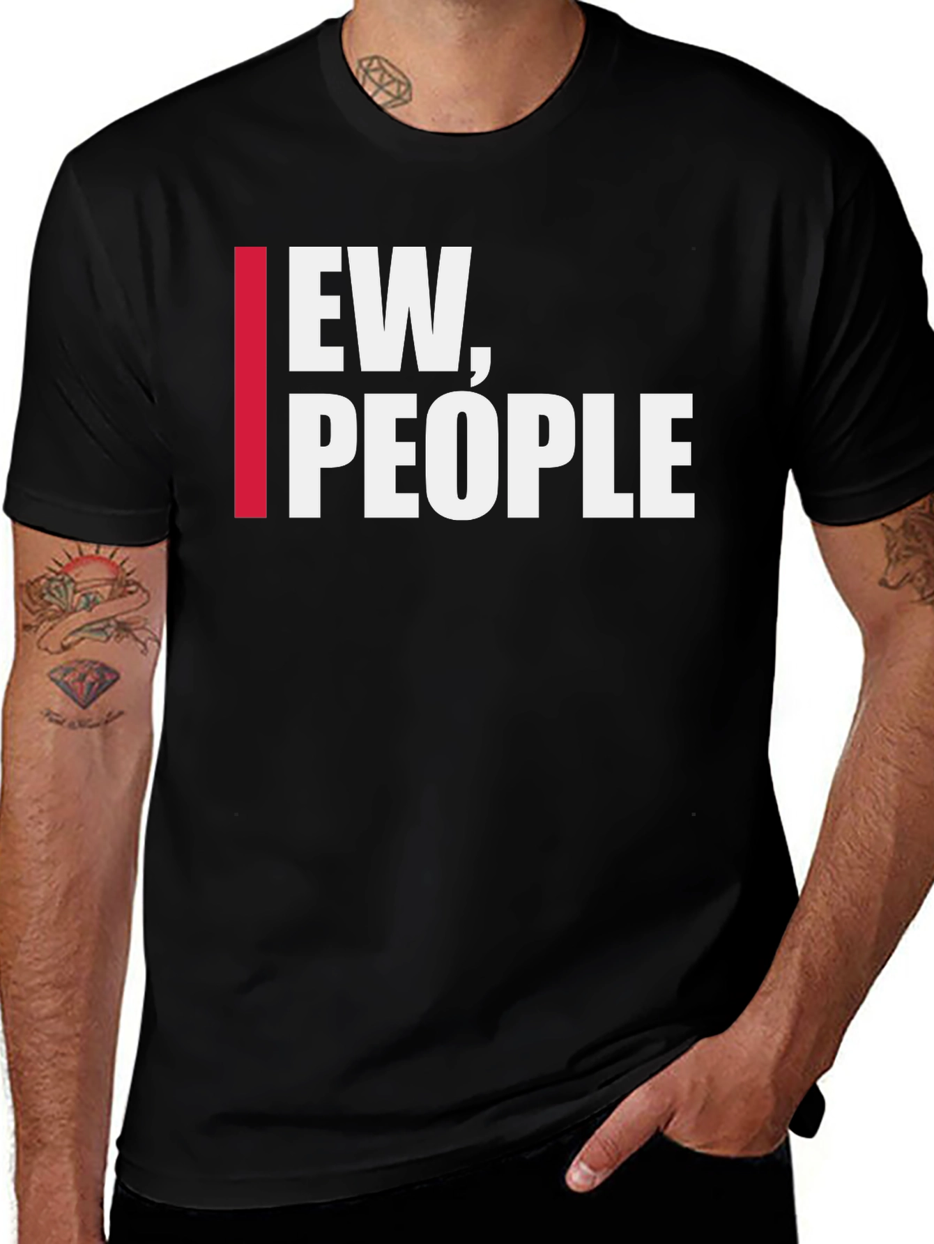Variant 14 of Ew, People Graphic Tee - Anti-Social T-Shirt