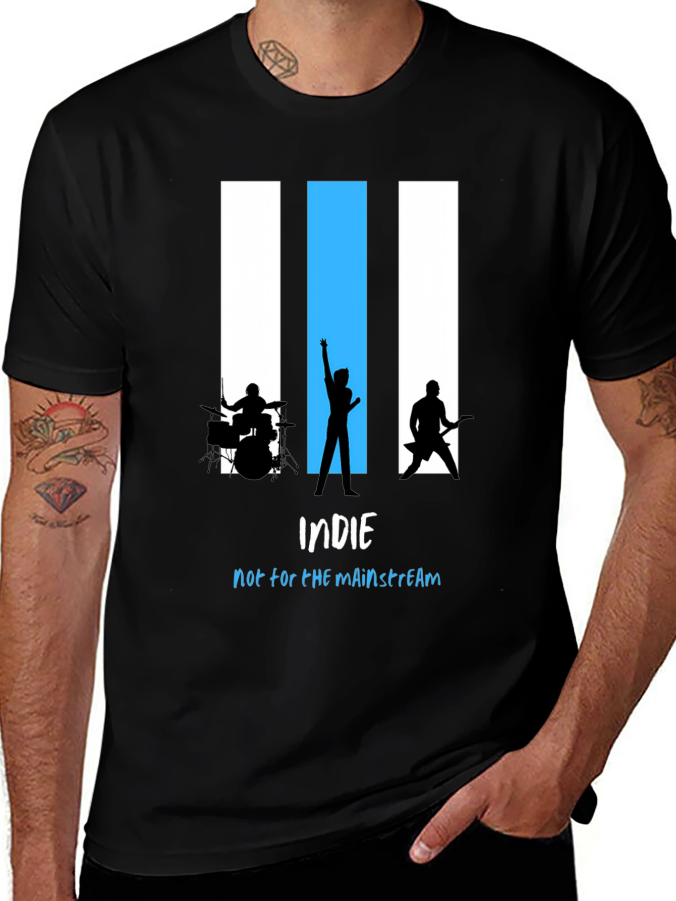 Variant 5 of Indie Band Silhouette T-Shirt - Not for the Mainstream