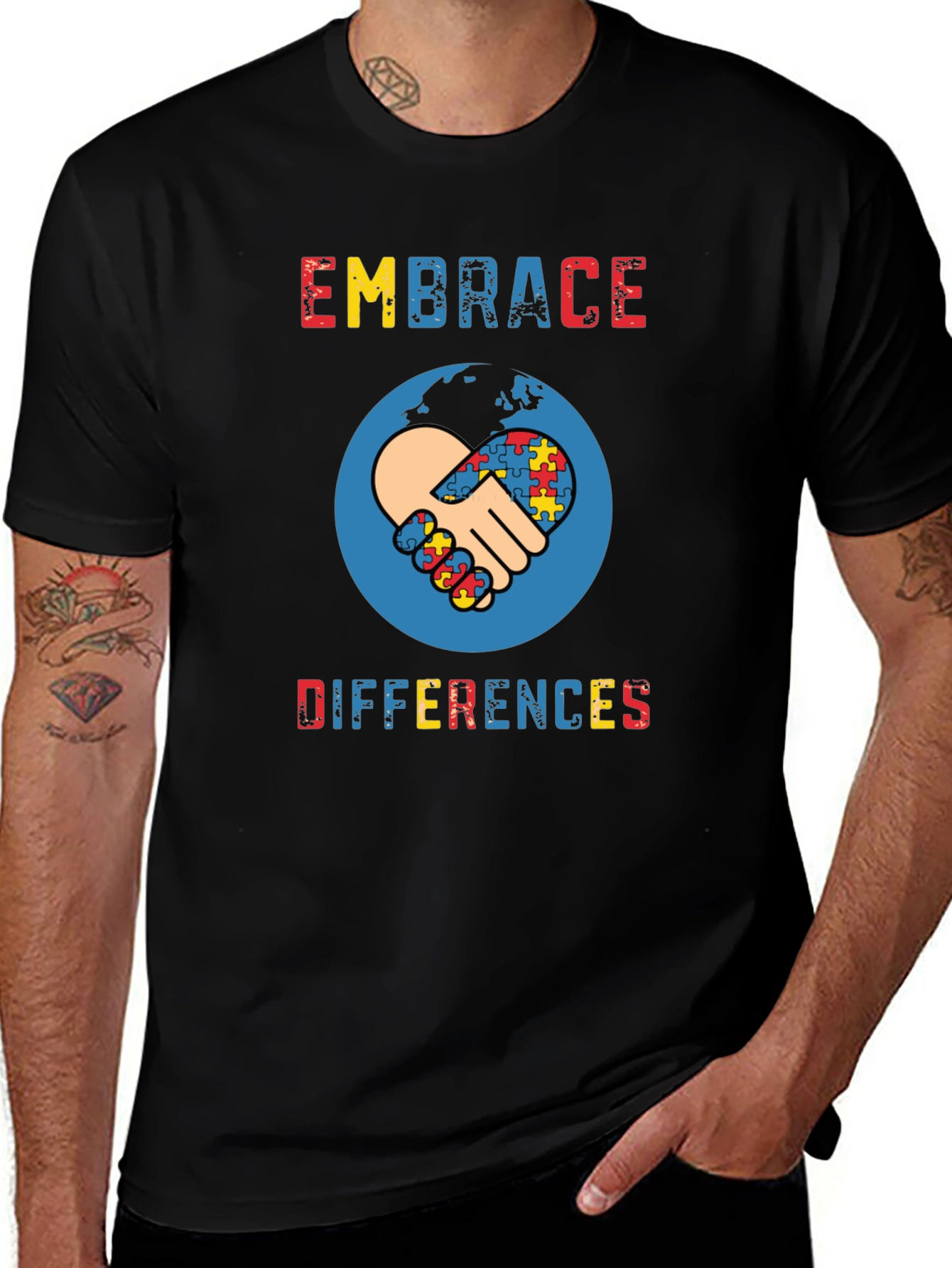 Embrace Differences Autism Awareness T-Shirt