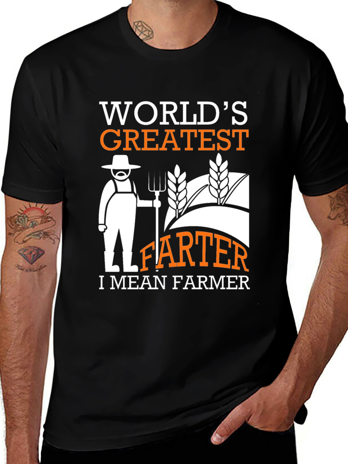 Variant 28 of Funny Farmer T-Shirt - Greatest FARTER