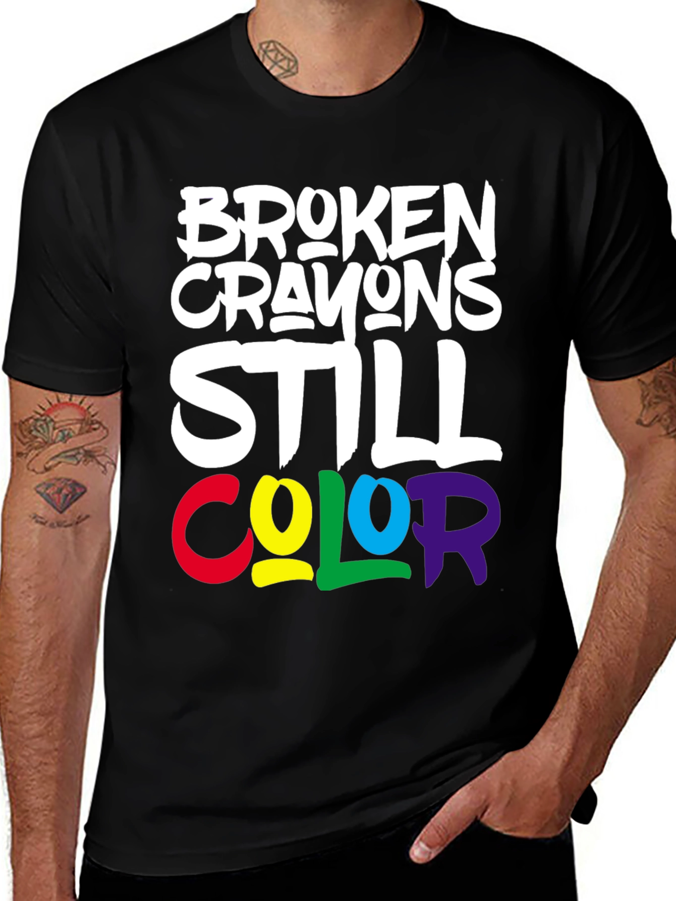 Variant 17 of Broken Crayons Still Color Tee