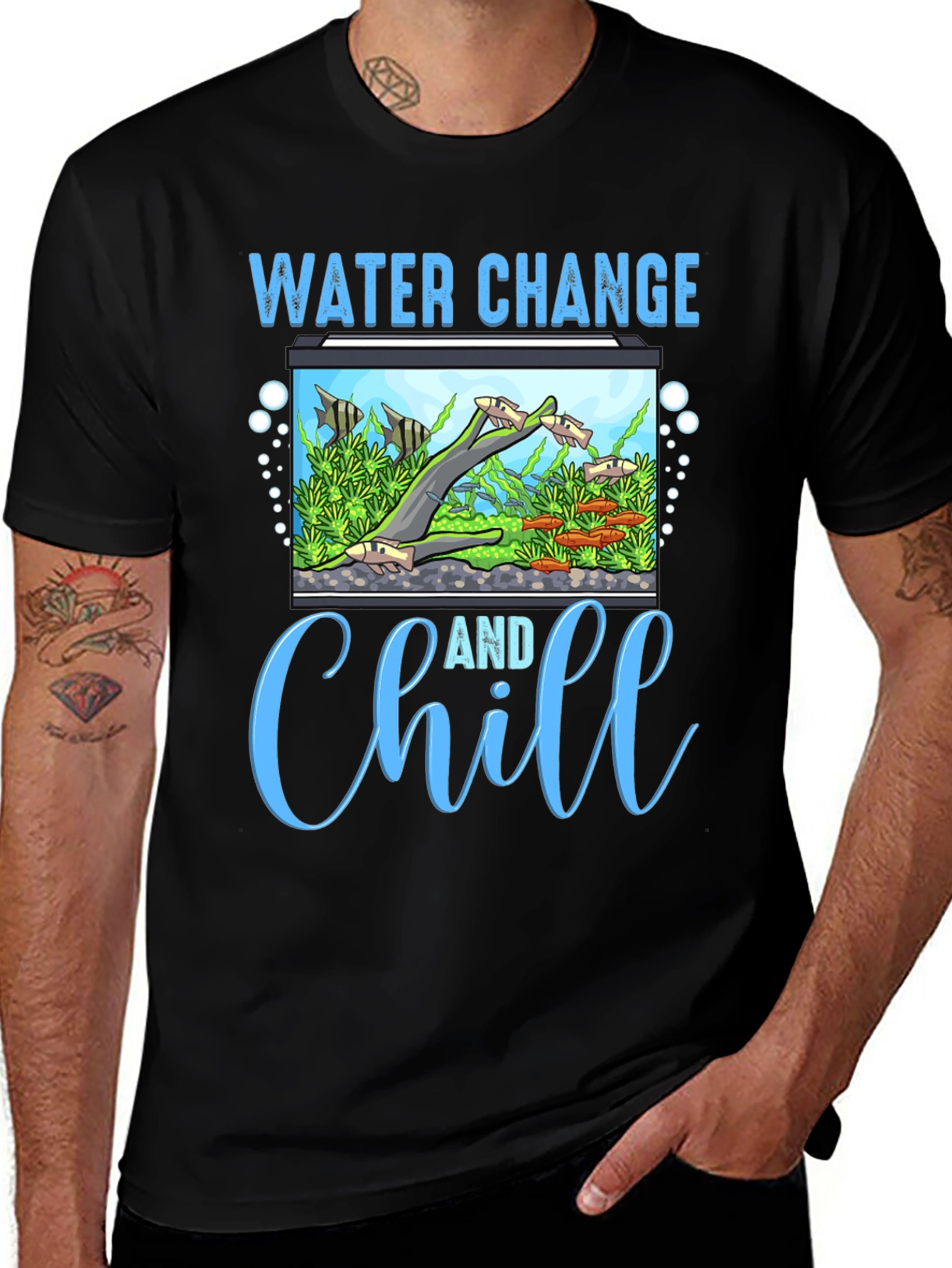 Variant 30 of Water Change and Chill Graphic T-Shirt