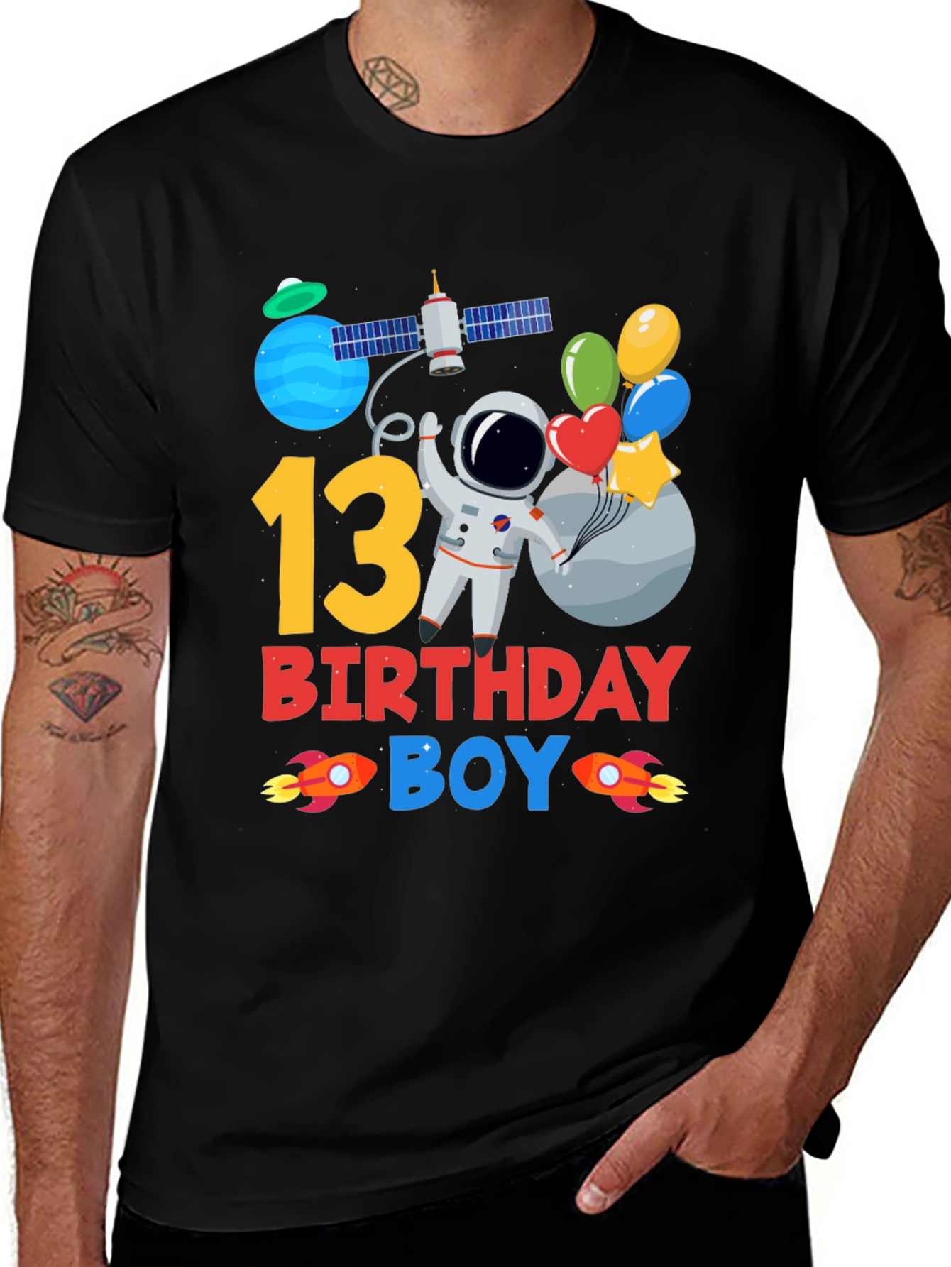 13th Birthday Boy Astronaut T-Shirt