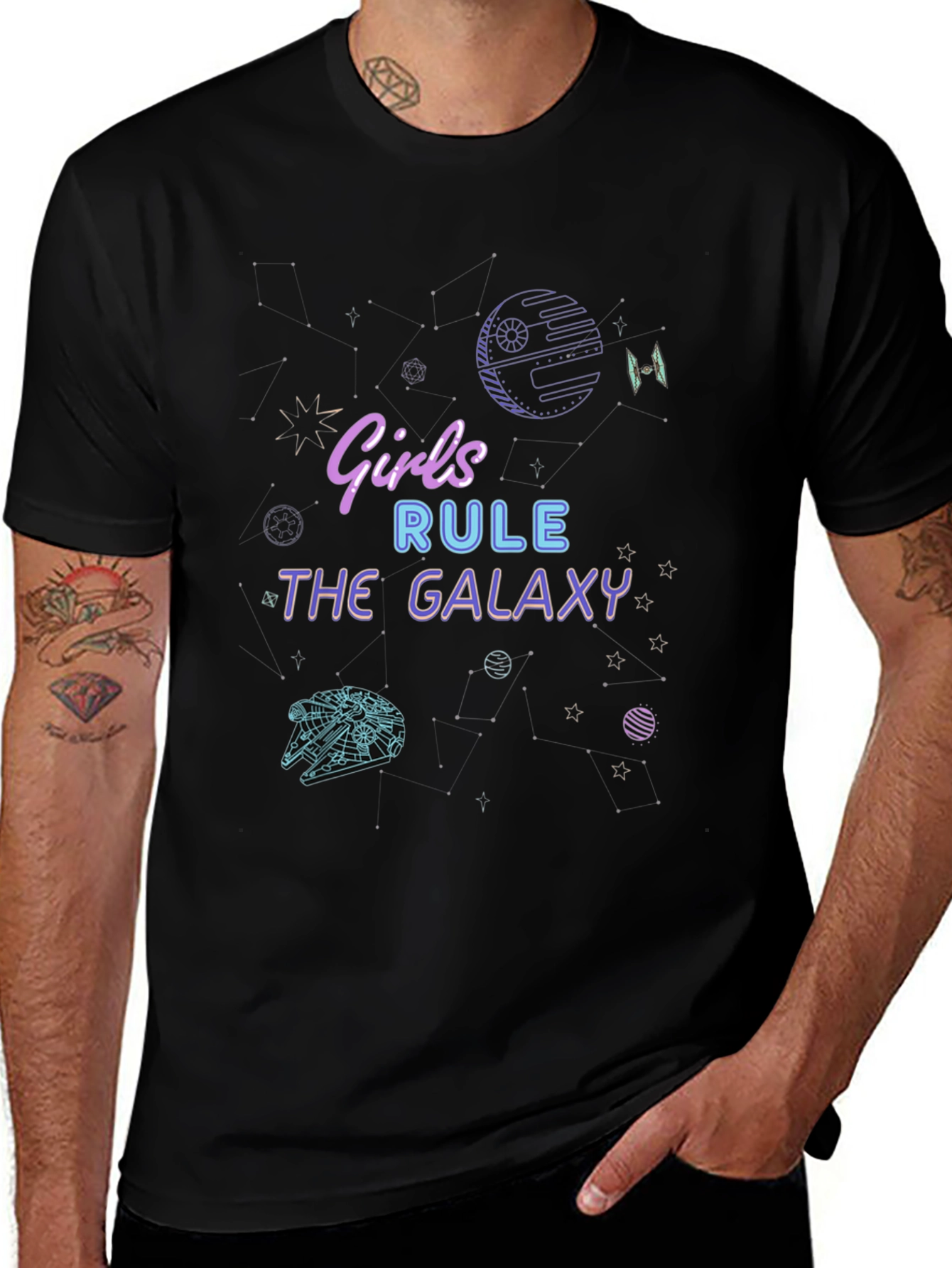 Girls Rule Galaxy Star Wars T-Shirt