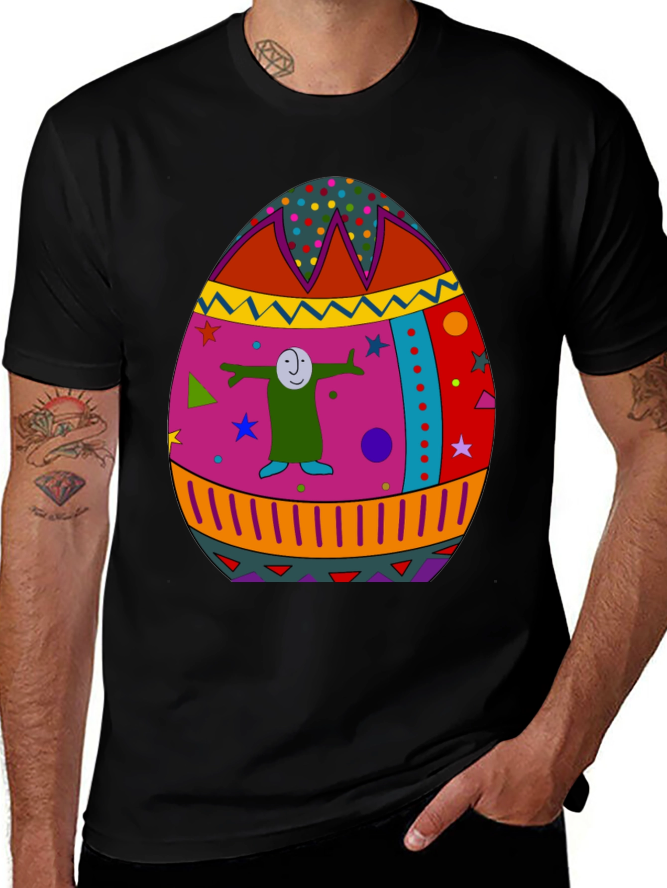 Variant 27 of Colorful Easter Egg Graphic Tee