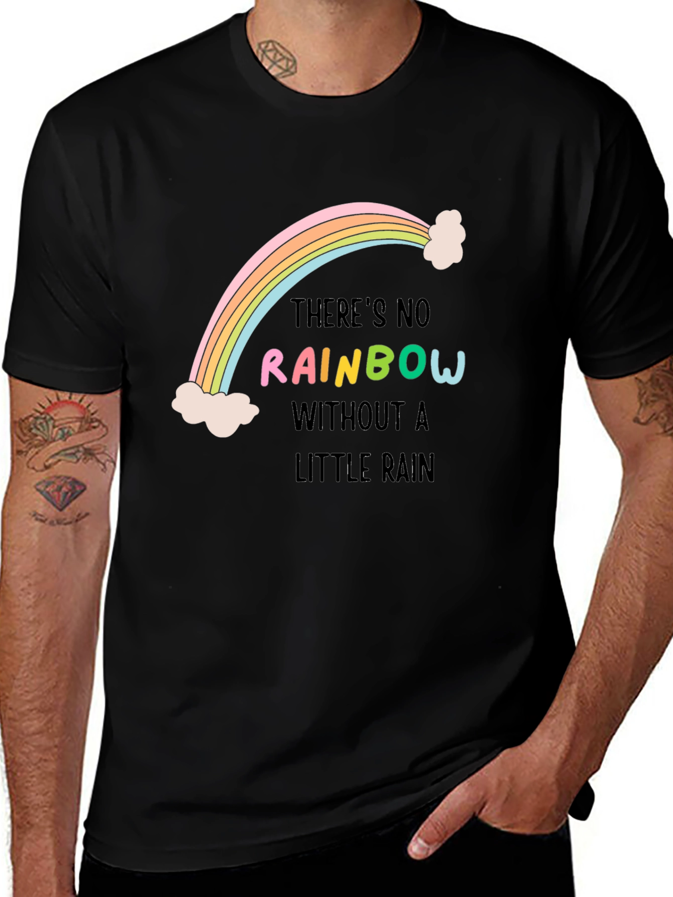 Variant 4 of Rainbow Graphic Tee: Inspirational Message Shirt