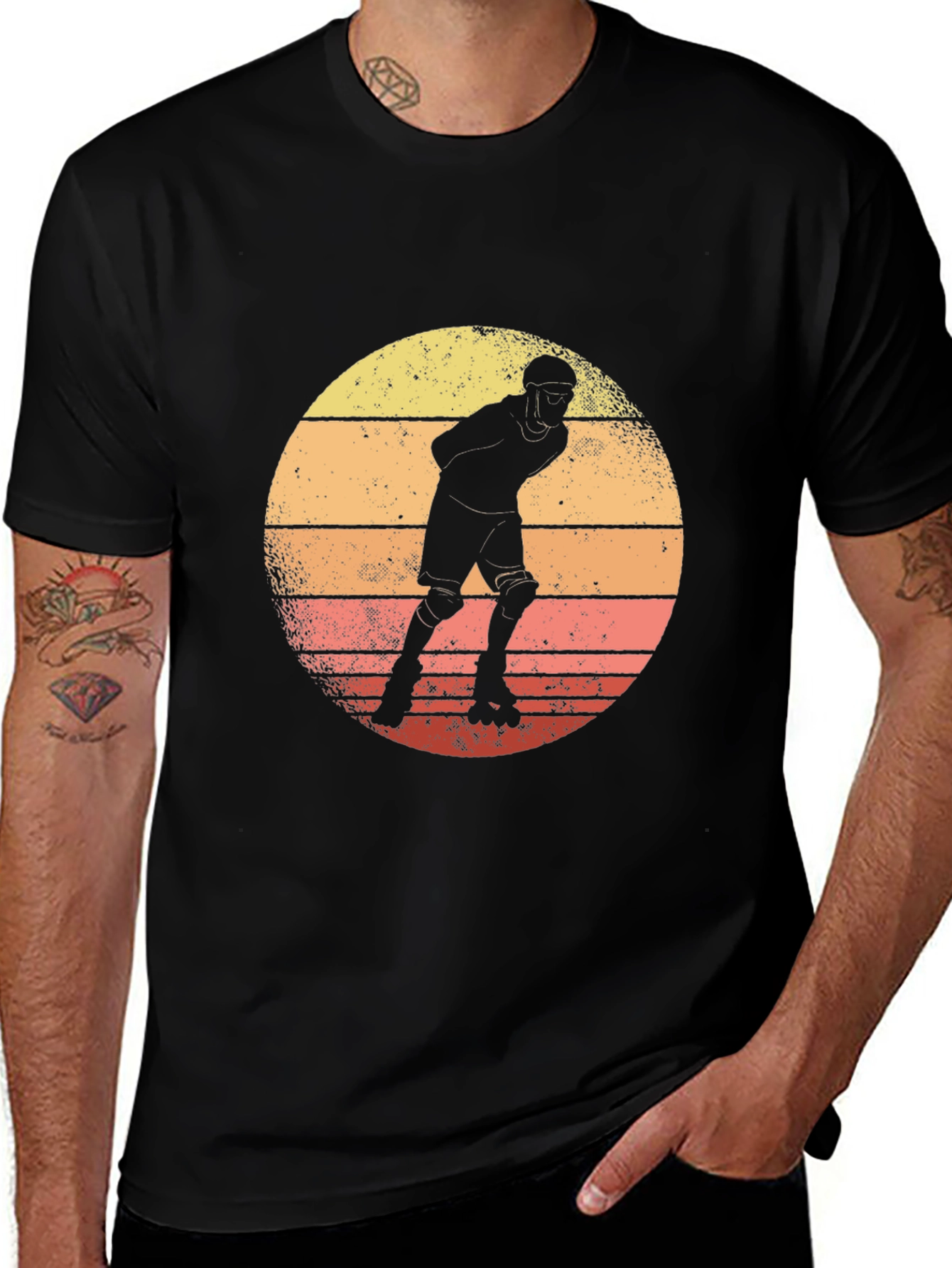 Variant 25 of Retro Roller Skater Sunset T-Shirt